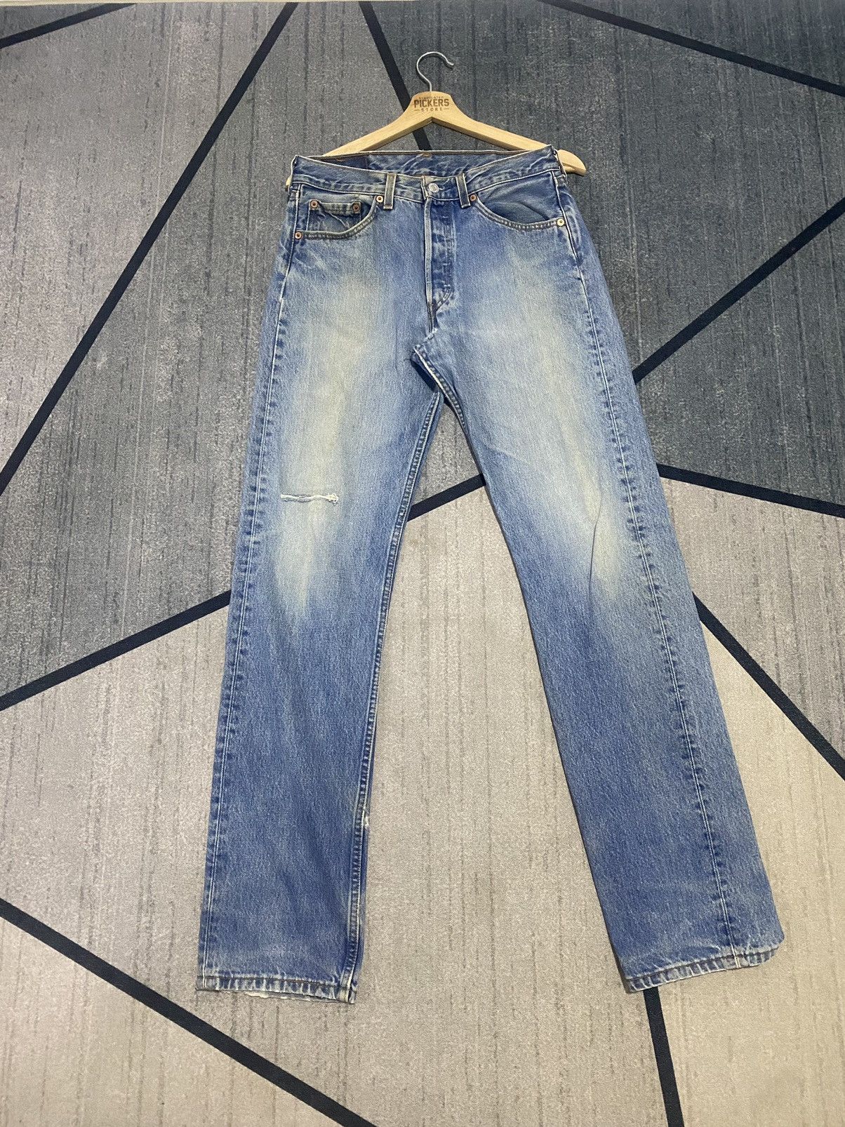 Levi's × Vintage Vintage 90s Levis 501 Faded Denim Size US 30 / EU 46 - 1 Thumbnail