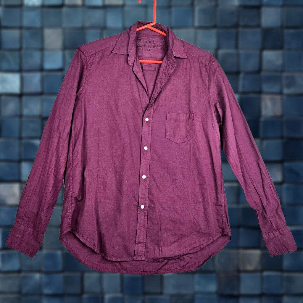 Frank & Eileen Frank & Eileen Button-Up Shirt Women 2XS Red Cotton Blend Long Sleeve Casual Classic Size XXS / US 00 / IT 34 - 1 Thumbnail