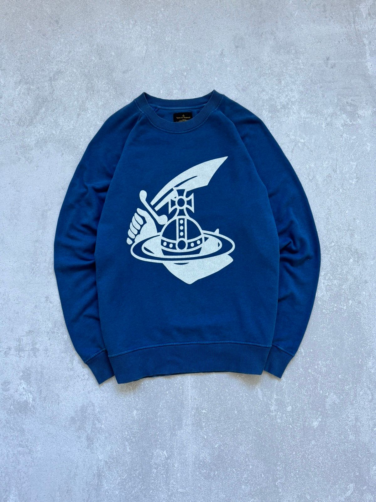 Pre-owned Vintage X Vivienne Westwood Anglomania Blue Sweatshirt Orb Big Logo