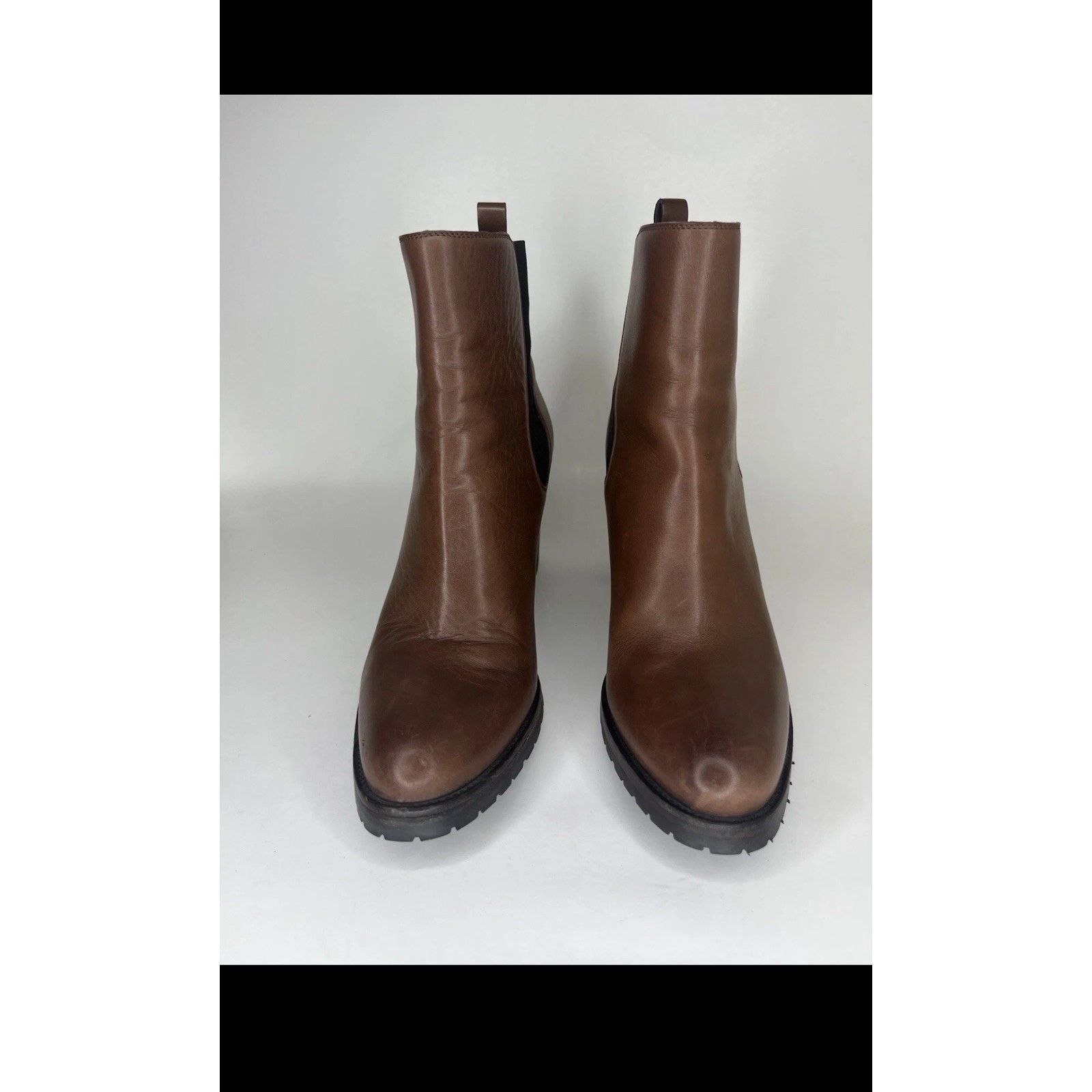 Sartore Sartore Paris Brown Leather Ankle Chelsea Vibram Heel Bootie Size US 7.5 / IT 37.5 - 3 Thumbnail