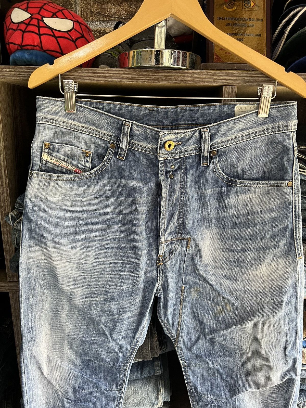 Diesel 🔥Vintage Diesel Industry Cropped Distressed Denim Size US 33 - 3 Thumbnail