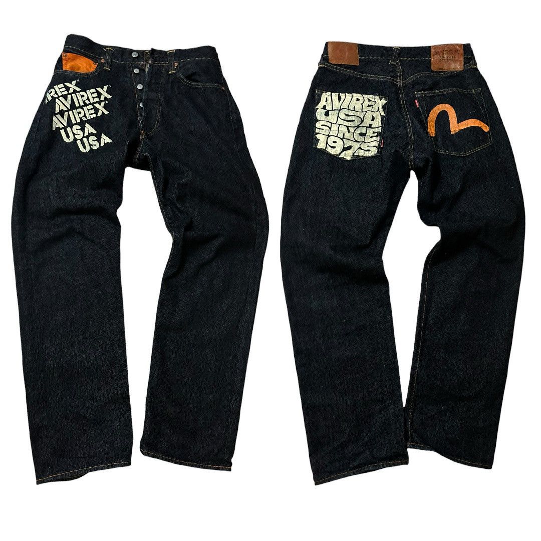 image of Avirex Jeans in White, Men's (Size 32)