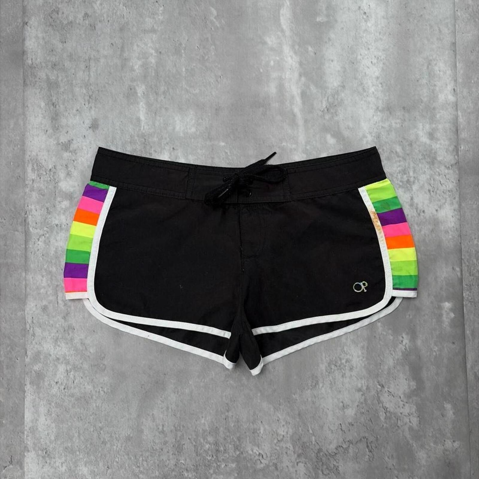 Ocean Pacific Y2K Ocean Pacific Surf Grunge Striped Mini Board Shorts Size 30" / US 8 / IT 44 - 1 Thumbnail