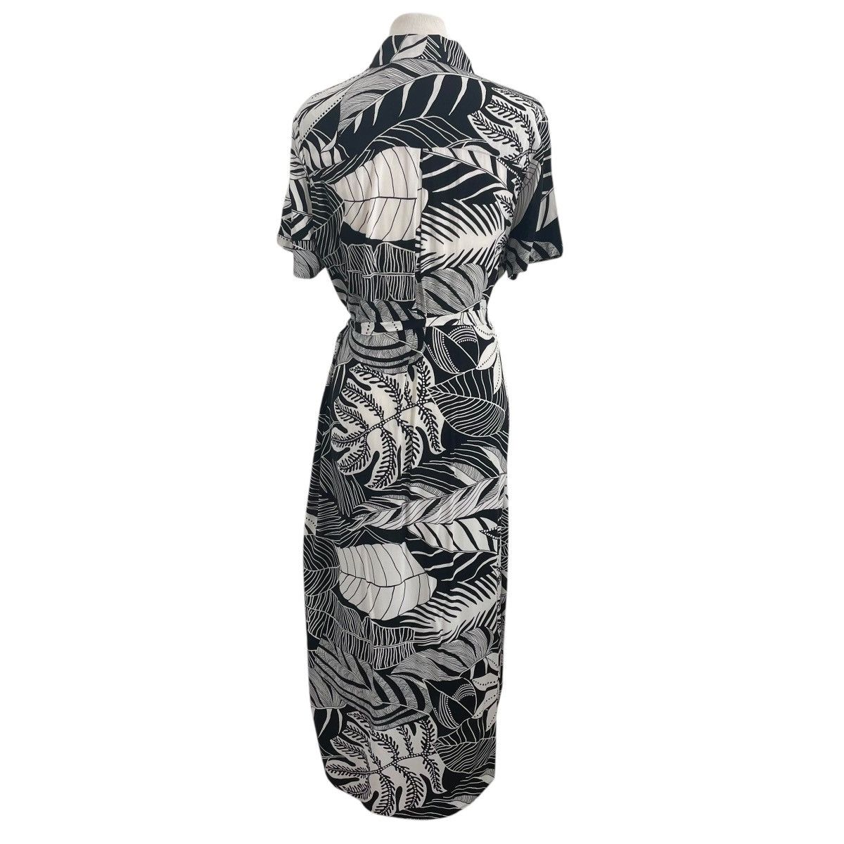 Farm Rio FARM Rio Adonidia Shirtdress Midi Large Black White Size L / US 10 / IT 46 - 7 Thumbnail