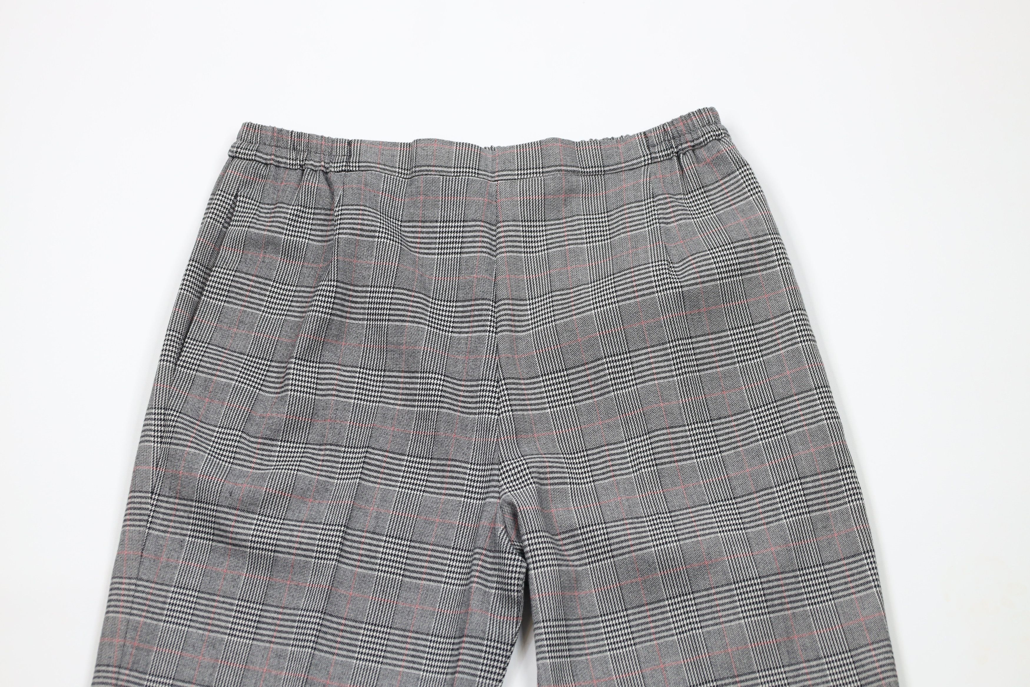 Vintage Vintage 90s Streetwear Tapered Leg Flannel Pants Houndstooth Size 38" / US 16 / IT 52 - 2 Thumbnail
