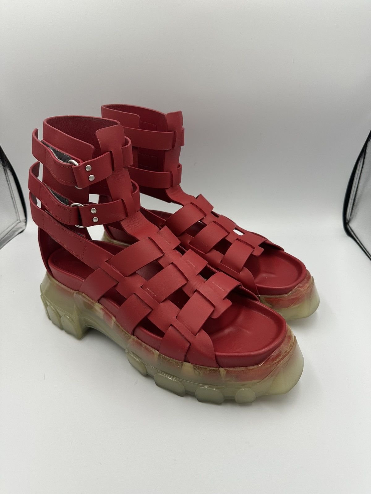 Rick Owens Rick Owens Red with Transparent Sole Size US 10.5 / EU 43-44 - 1 Thumbnail