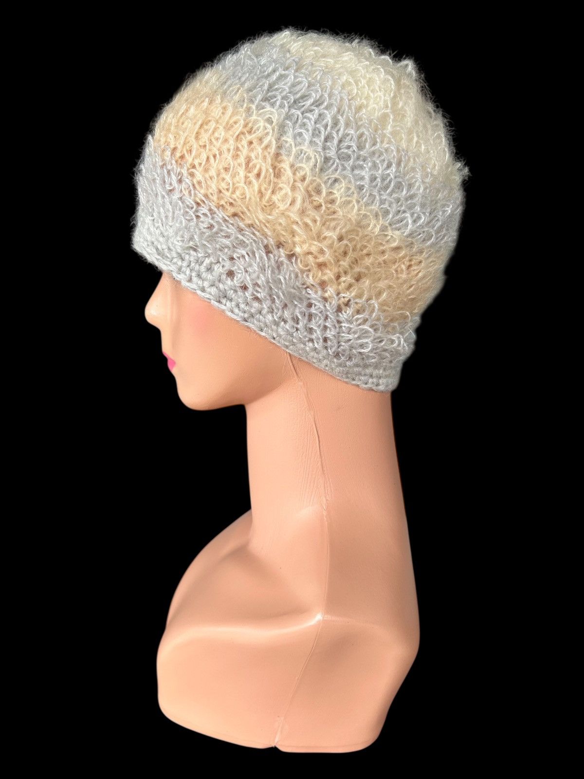Kapital Crochet Knitted Hairy Mohair Fur Beanie Hats Size ONE SIZE - 1 Thumbnail