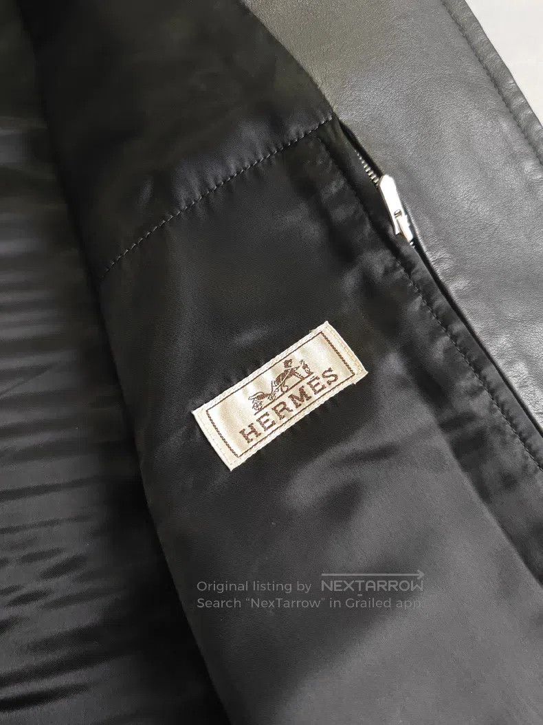 Hermes Hermes Leather jacket, black, goat leather jacket, side co Size US L / EU 52-54 / 3 - 4 Thumbnail