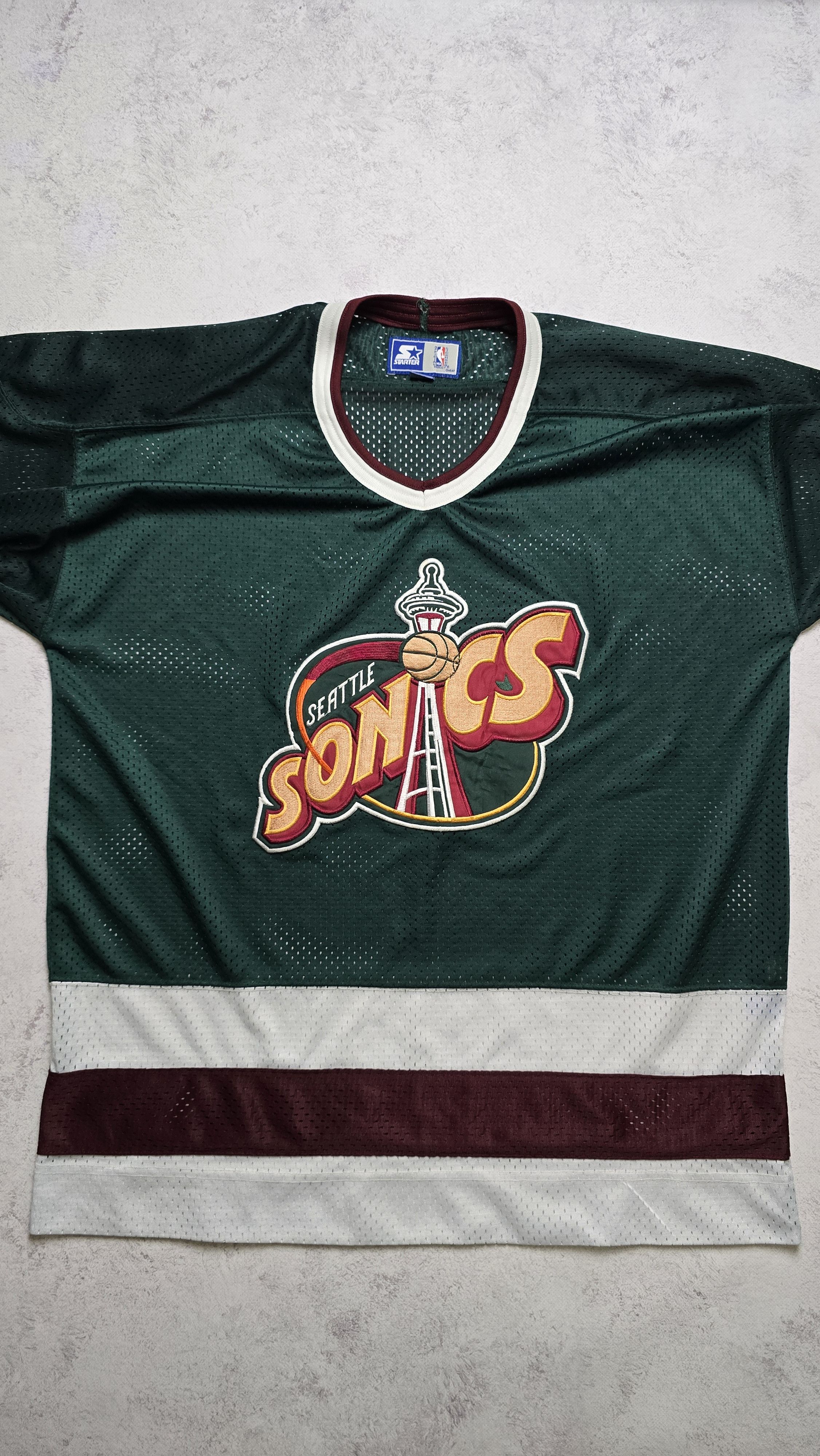 Starter Vtg Rare 90s NBA Seattle SuperSonics Starter Hockey Jersey Size US M / EU 48-50 / 2 - 13 Thumbnail