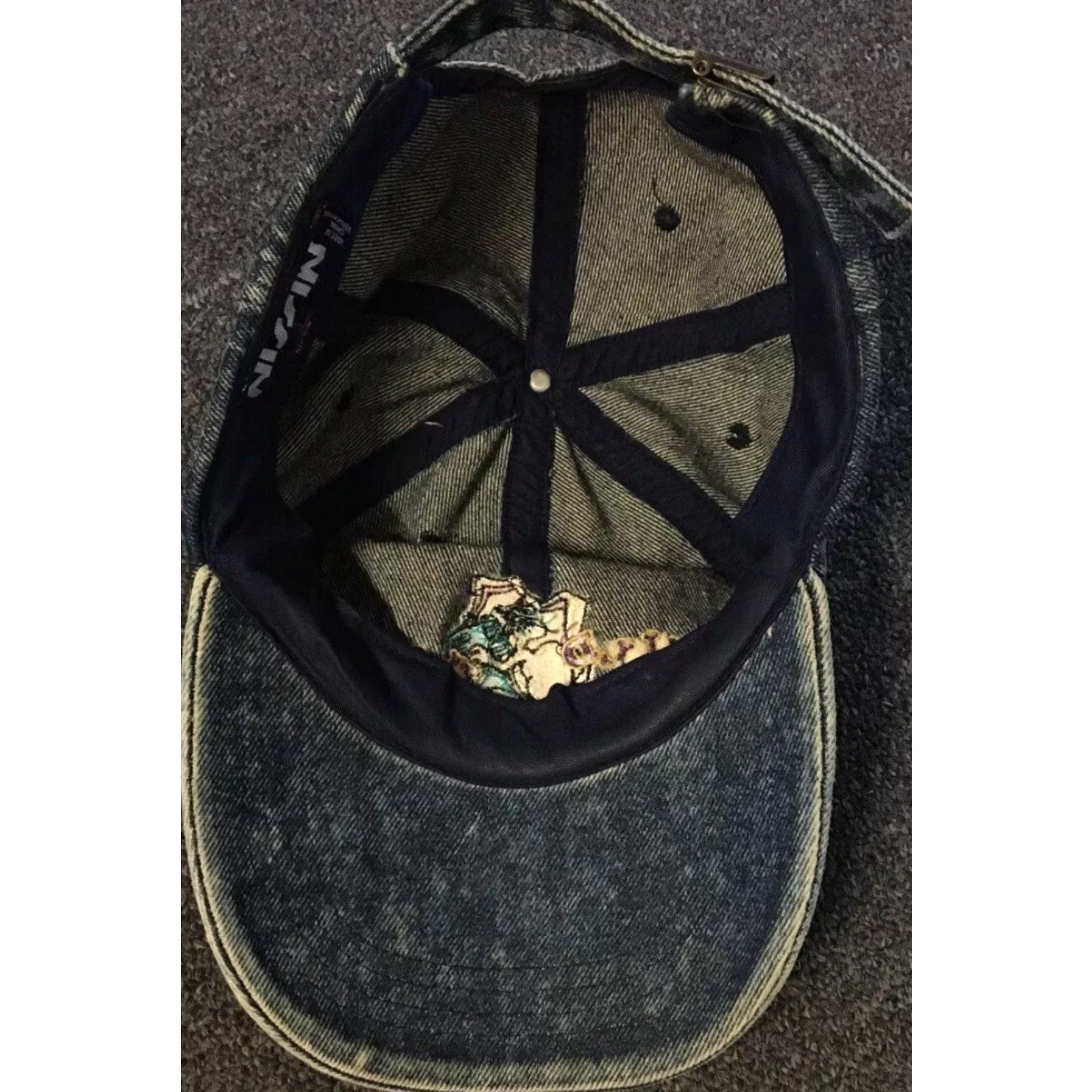 Vintage VINTAGE 90s Wild Hare Hat Denim Blue Adjustable Baseball Cap Mens Grunge Bar Skate Drunk Rabbit Faded Strapback Shirt Hat? Size US 35 - 5 Thumbnail