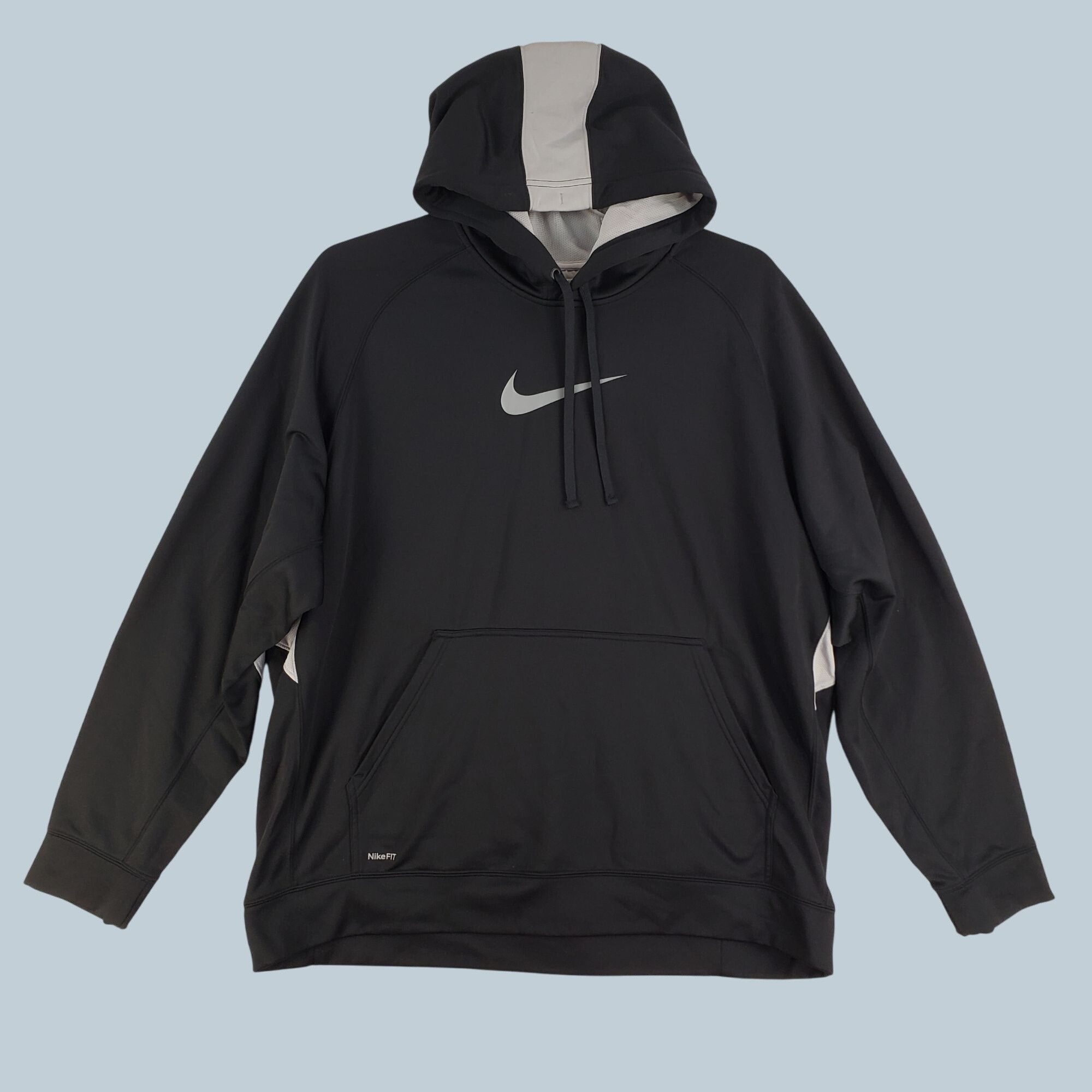 Nike Nike Mens Black & Gray Pullover Hoodie Drawstring Hood & Kan Size US XXL / EU 58 / 5 - 1 Thumbnail