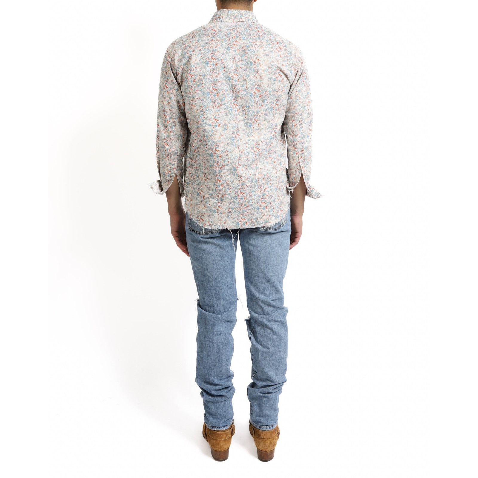 Saint Laurent Paris SS16 Raw Hem Shirt in Multicolor Floral Cotton Size US S / EU 44-46 / 1 - 4 Thumbnail