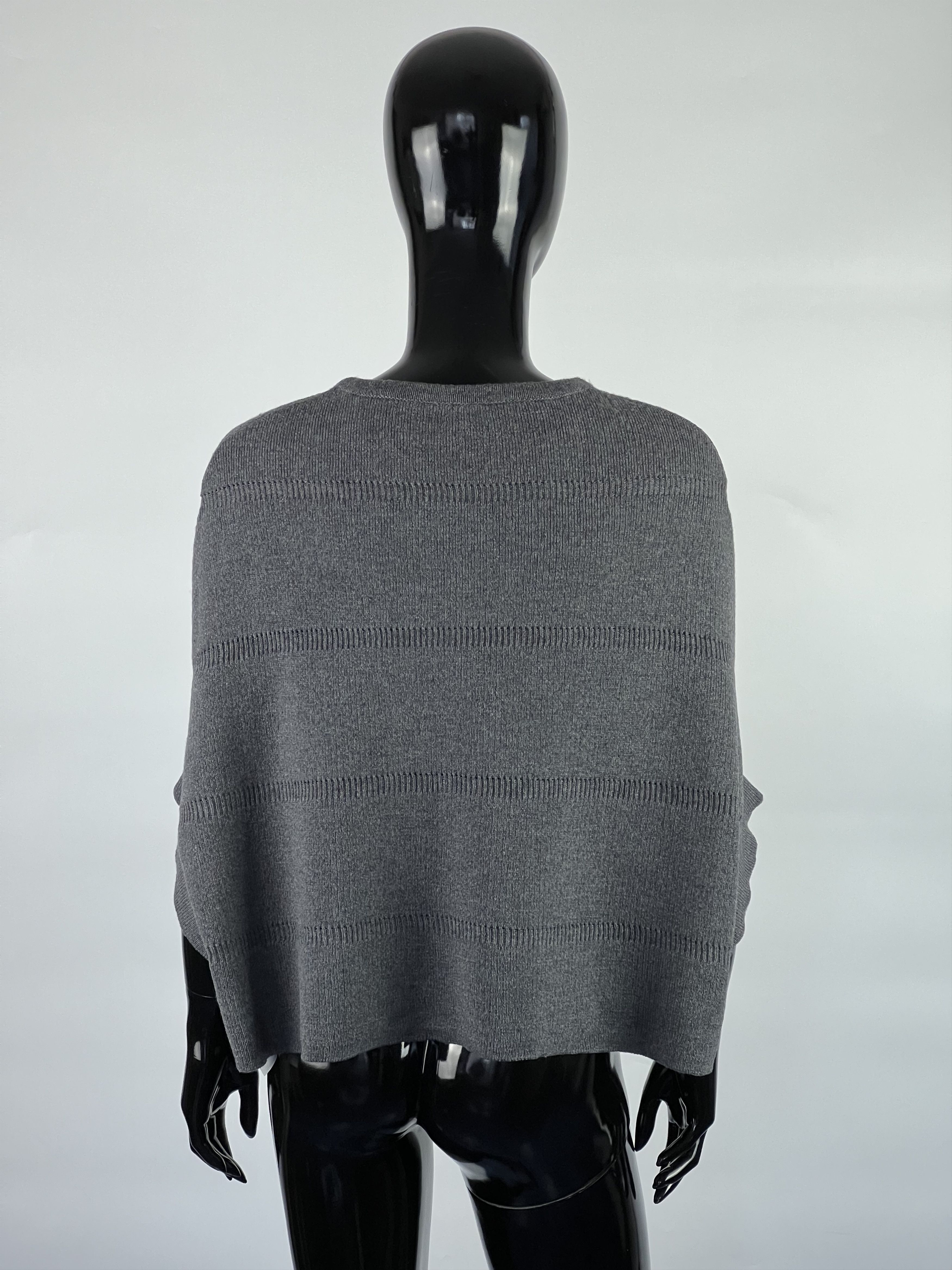 Designer Hemisphere Women's Gray Wool Cashmere Knit Top Size M Size M / US 6-8 / IT 42-44 - 3 Thumbnail