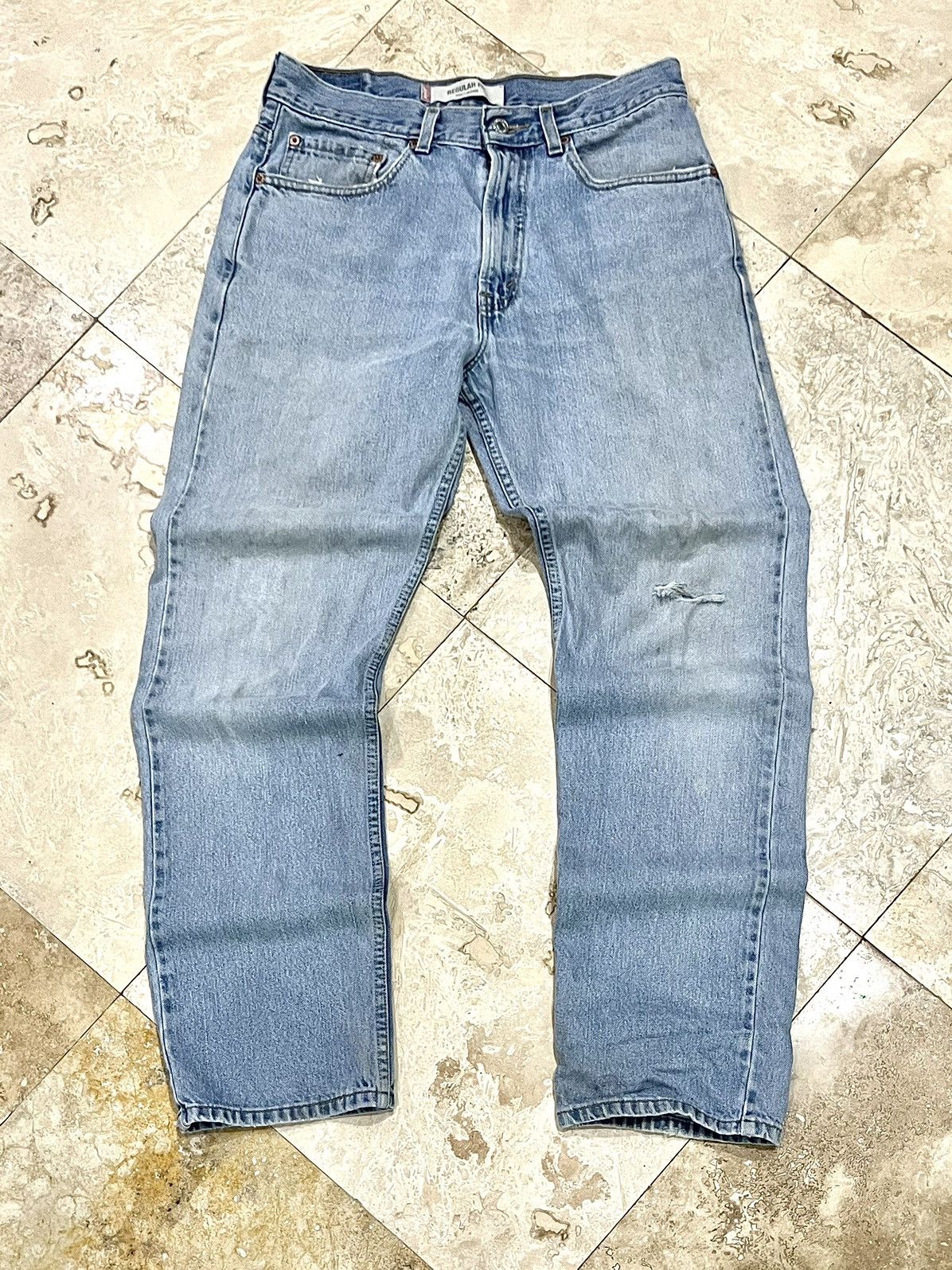 Levi's Distressed Levi’s 505 Light Wash Denim Jeans Size US 32 / EU 48 - 1 Thumbnail