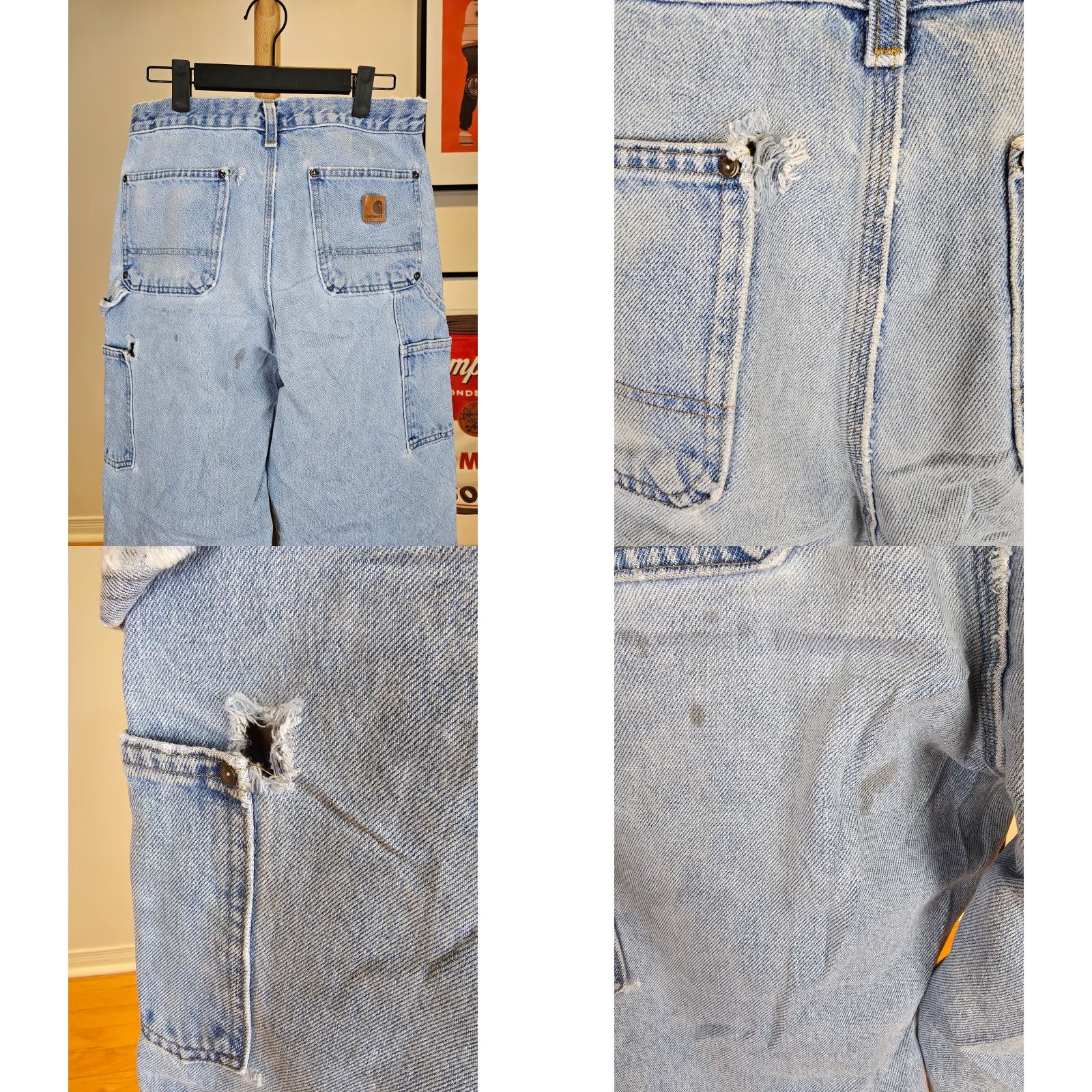 Carhartt VINTAGE Carhartt DENIM DOUBLE KNEE WORK JEANS PANTS TAG SIZE 30X30 01 CARHARTT PANTS Mens Brown Canvas Carpenter 30 30 28 28 39 01 Size US 30 / EU 46 - 9 Thumbnail