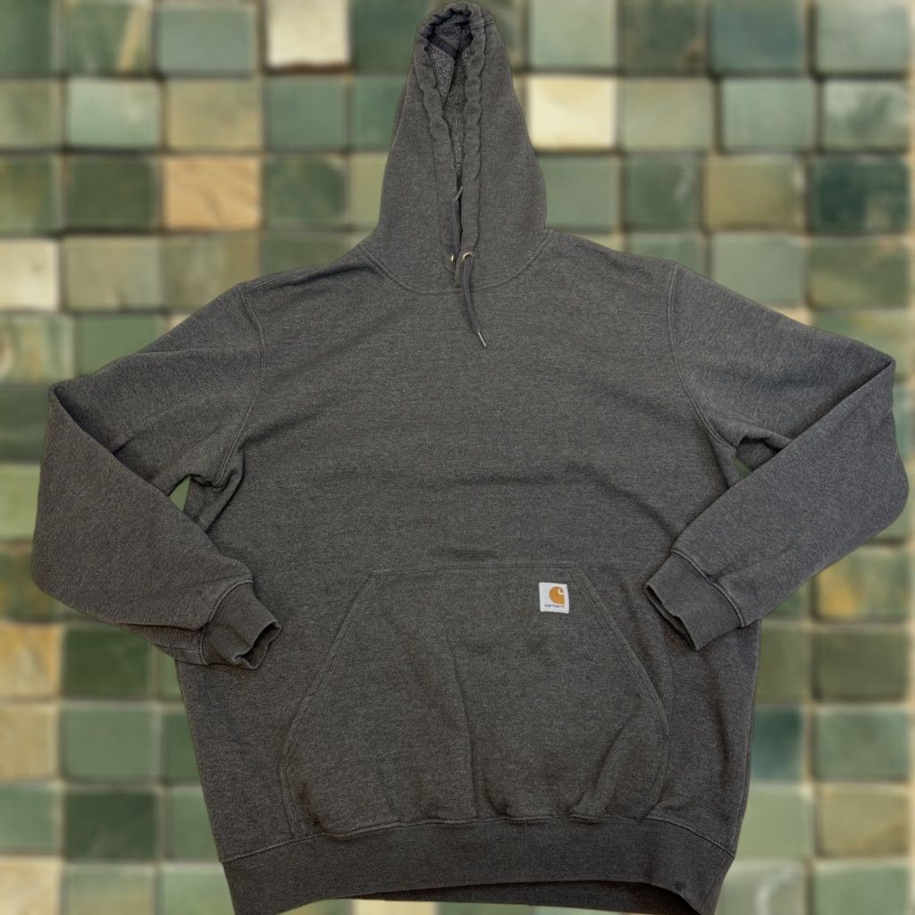 Carhartt Carhartt Original Fit Mens Hoodie Sweatshirt Pullover Grey L - Regular Fit, Pockets, Crew Neck, Genuine Carhartt Size US L / EU 52-54 / 3 - 1 Thumbnail
