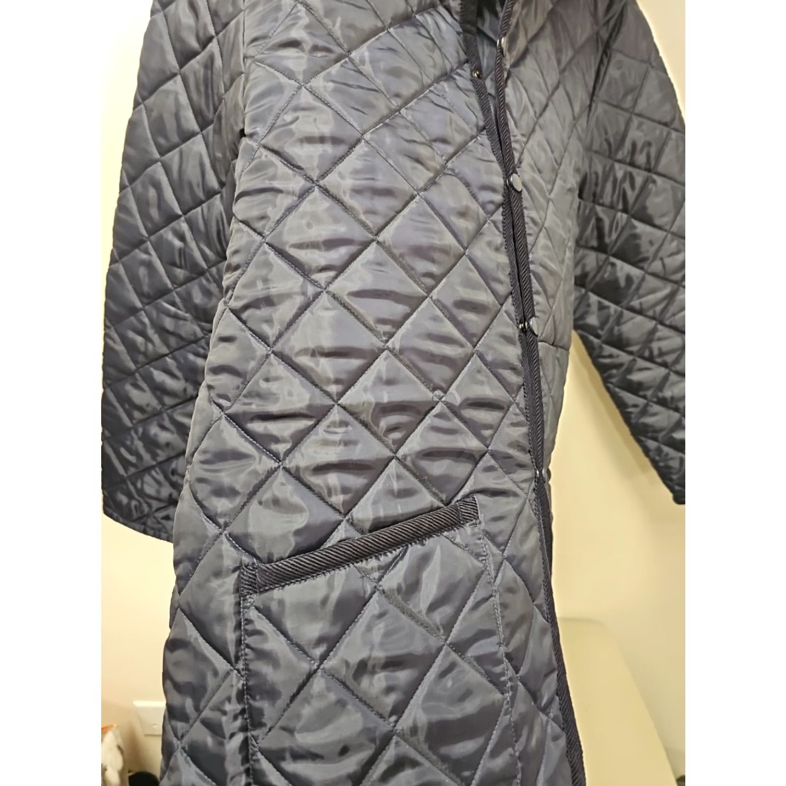 Lavenham VINTAGE Lavenham X Church's England Quilted Hooded Jacket Men XL Blue Quilted Hooded Coat Mens Xl Blue Size US XL / EU 56 / 4 - 3 Thumbnail