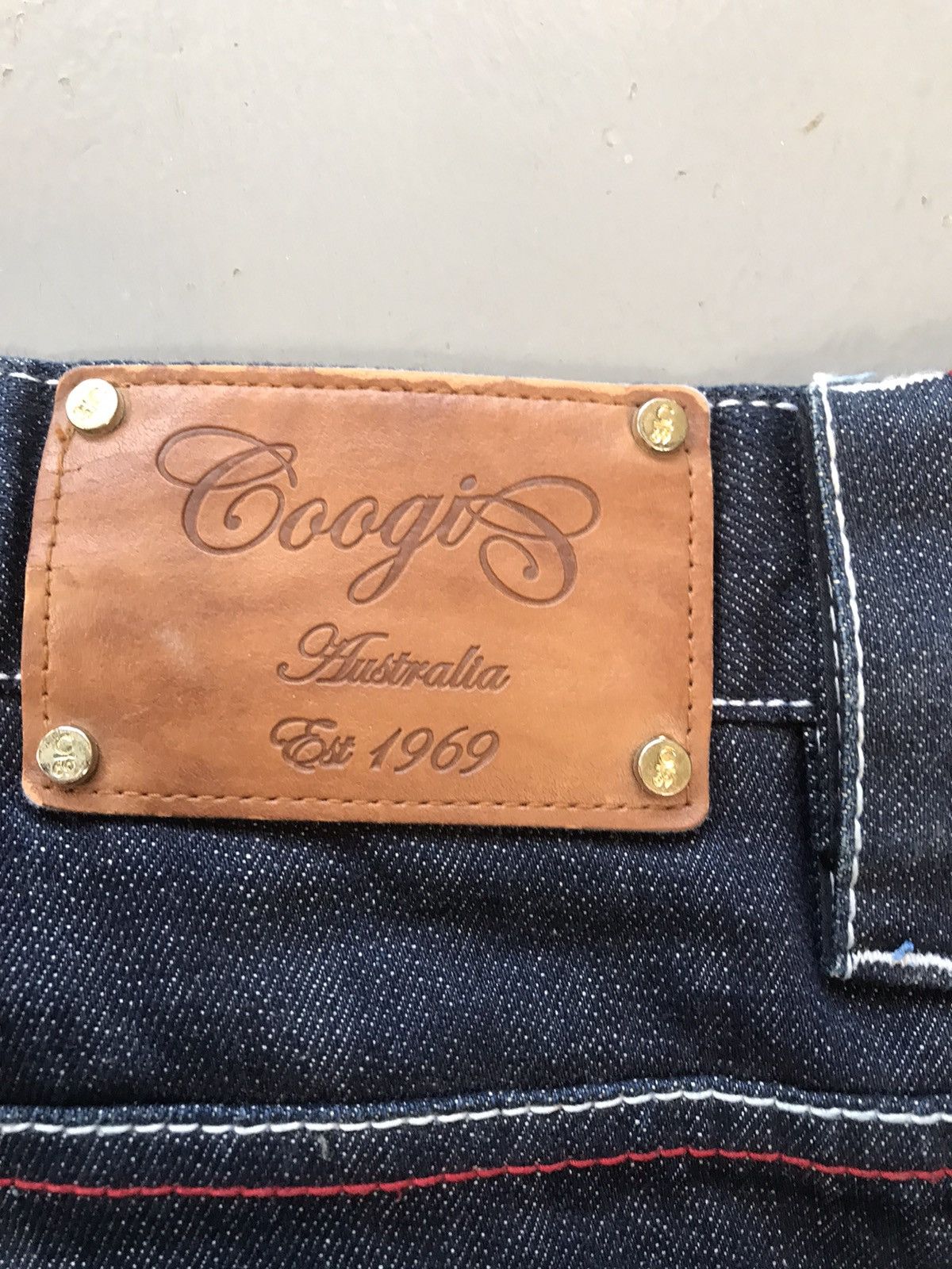 Coogi × Vintage Vintage Coogi SpellOut earth wing crown 👑 embroidered denim Size US 41 - 11 Thumbnail