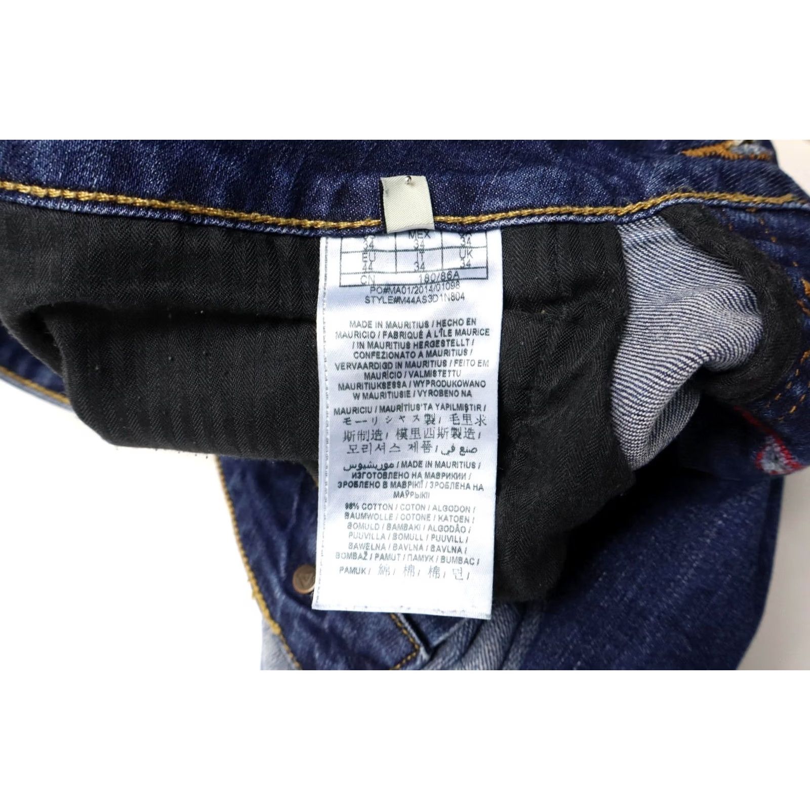 Guess GUESS Slim Straight Jeans Men's UK 34 Blue Button Fly Stretch Denim 5-Pocket Style Slim Straight Buttons Mens UK 34 Blue Size US 34 / EU 50 - 6 Thumbnail