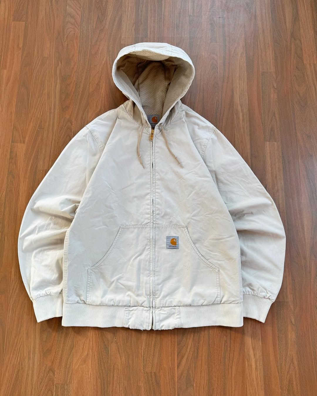 Carhartt × Vintage Vintage Carhartt Active Wear White Denim Jacket Size US M / EU 48-50 / 2 - 1 Thumbnail