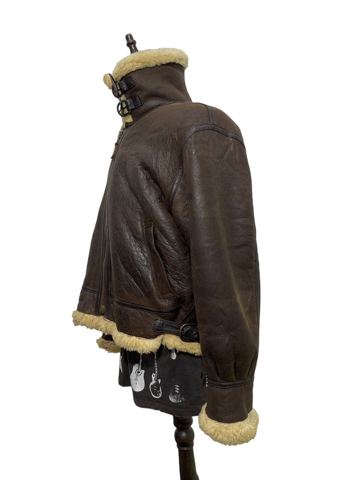 Leather Vtg Type B3 Shearling Beauty Sheepskin Jacket USAF Size US L / EU 52-54 / 3 - 3 Thumbnail