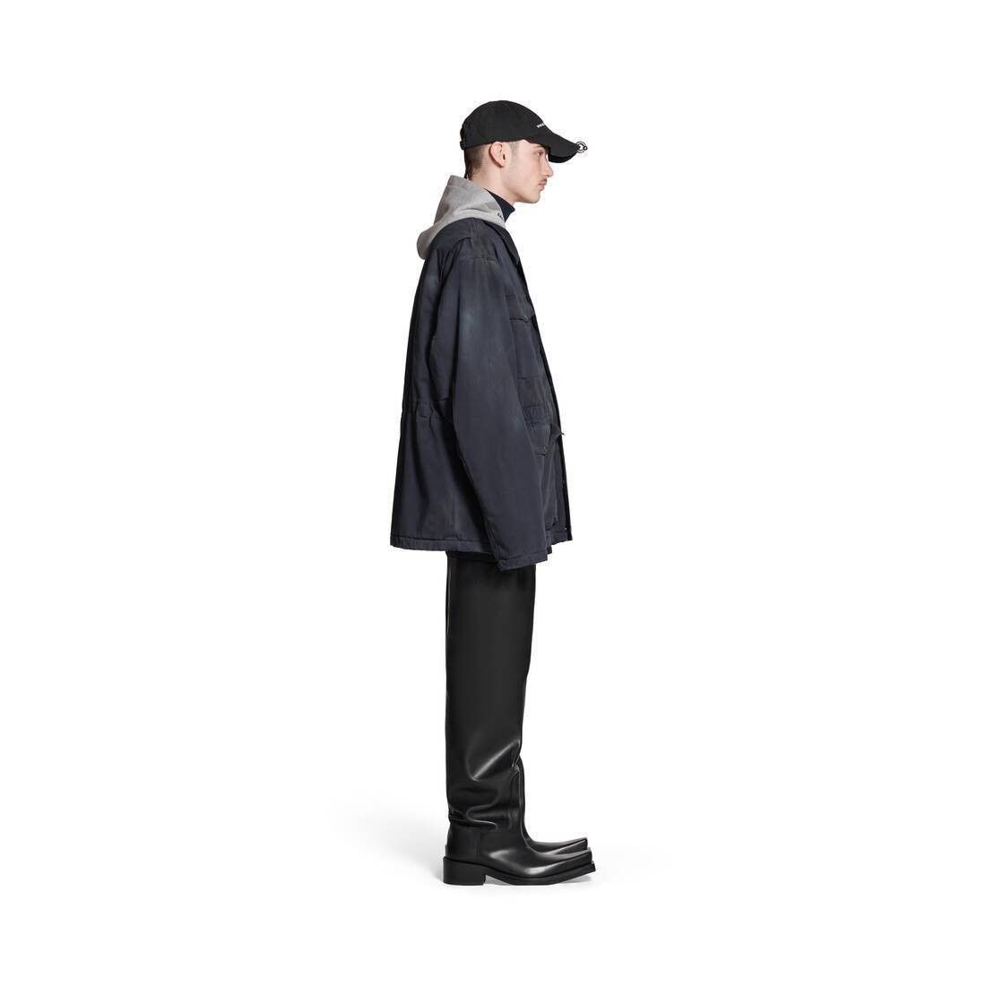 Balenciaga o1srvl11e0925 Double B Workwear Parka in Navy Size US S / EU 44-46 / 1 - 3 Thumbnail