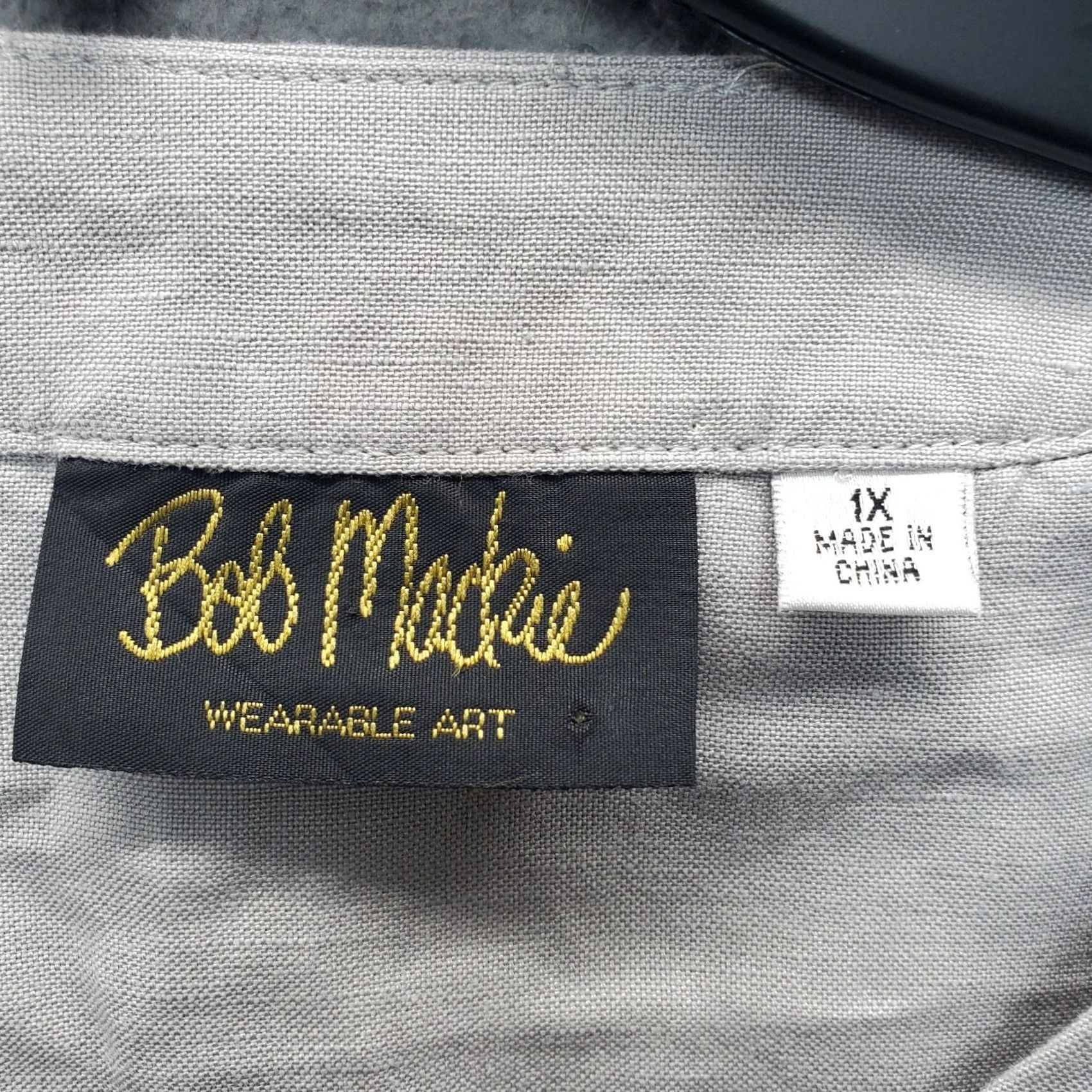 Bob Mackie Bob Mackie Wearable Art Cardigan Jacket Womens 1X Gray Cutout Slit Open Front 1X Womens Jacket Gray Cardigan Open Front Cutout Slit Size XL / US 12-14 / IT 48-50 - 5 Thumbnail