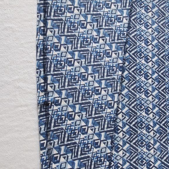 Designer Aventura 100% Organic Cotton Blue & White Sz. XL Skirt with Size 38" / US 16 / IT 52 - 2 Thumbnail