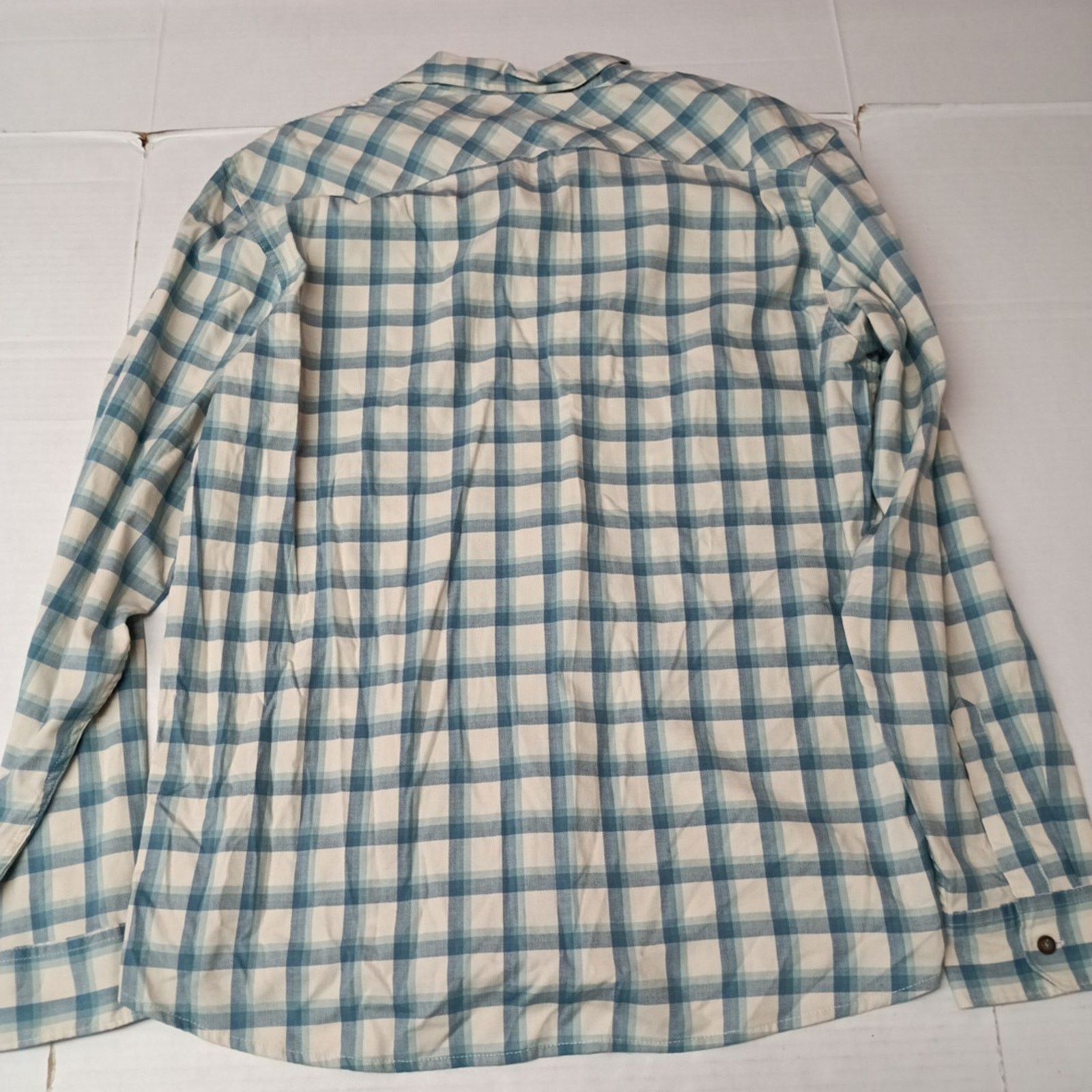 Wrangler Wrangler Cowboy Wash Twill Shirt Mens XL Nile Blue Checkered Size US XL / EU 56 / 4 - 8 Thumbnail