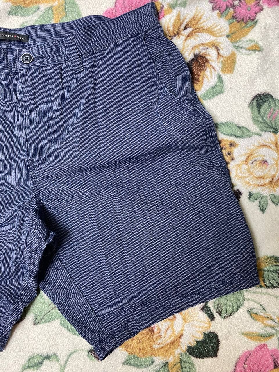 John Varvatos John Varvatos Shorts Pinstripe Linen Flat Front Designer Size US 36 / EU 52 - 3 Thumbnail