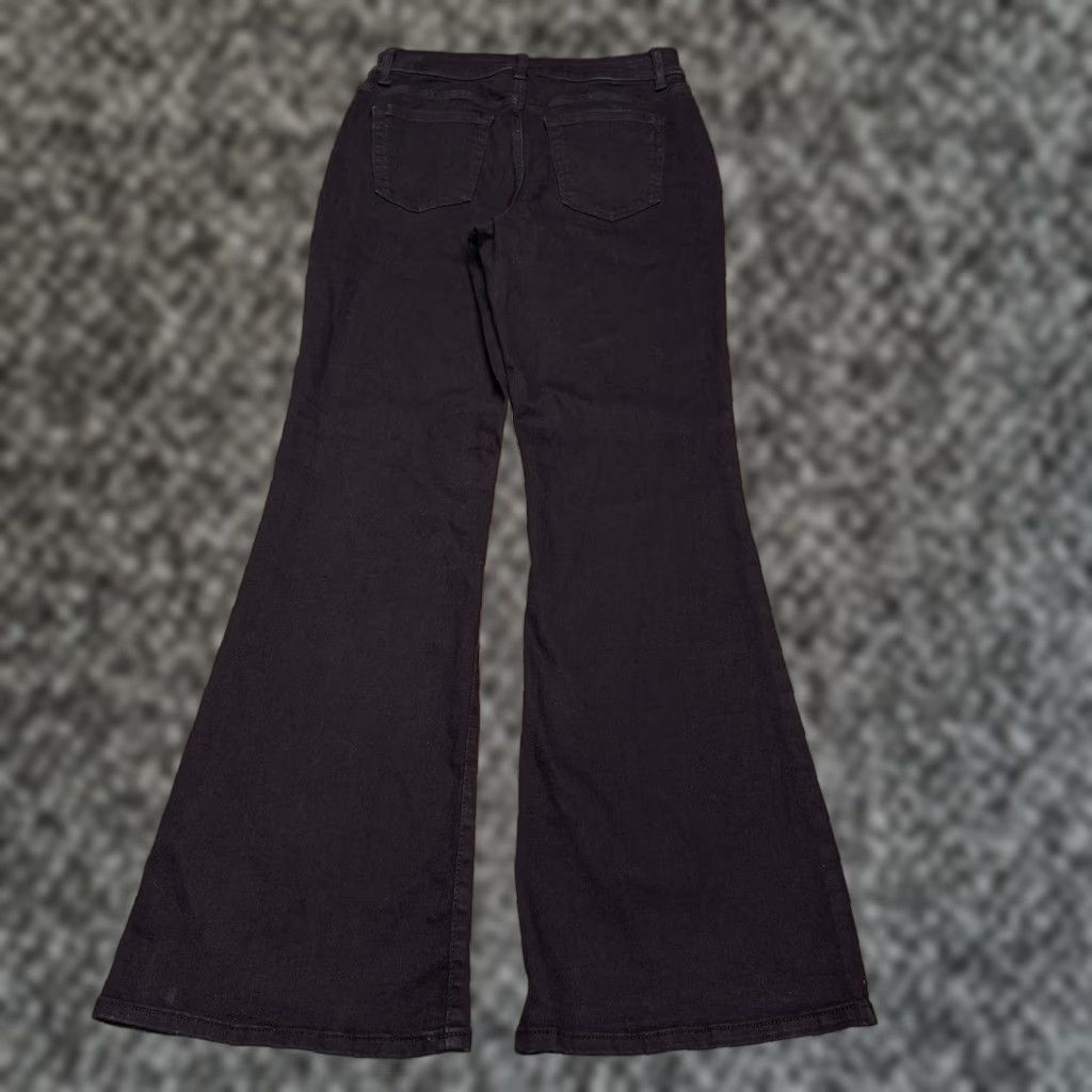 Vintage Falls Creek Jeans Womens 6 Black High Waisted Flare Stretch Denim 5-Pocket City Regular Rise Zip Size 28" / US 6 / IT 42 - 1 Thumbnail