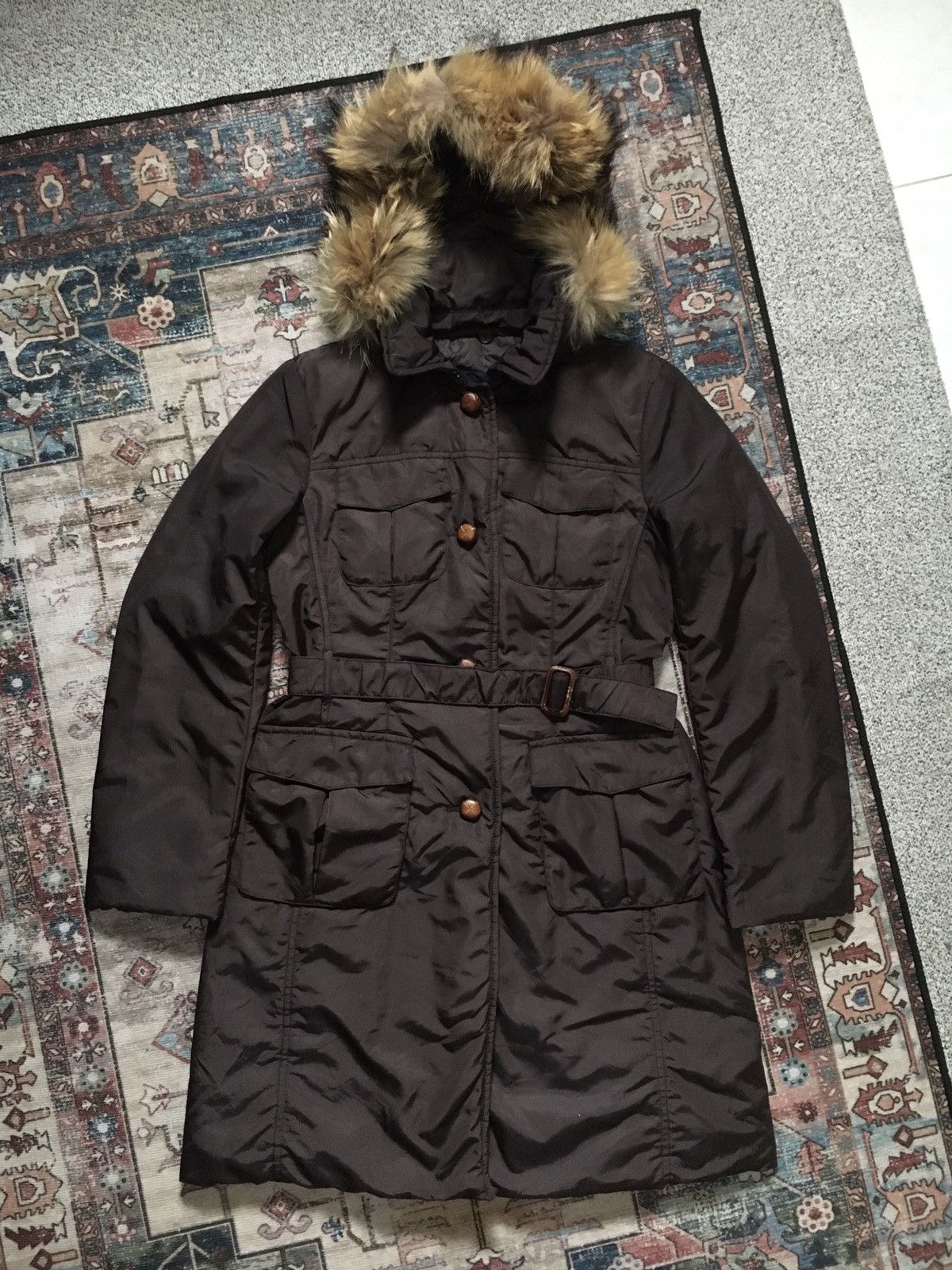 Designer × Max Mara × Weekend Max Mara Max Mara Raccoon Fur Down Jacket Size XS / US 0-2 / IT 36-38 - 1 Thumbnail