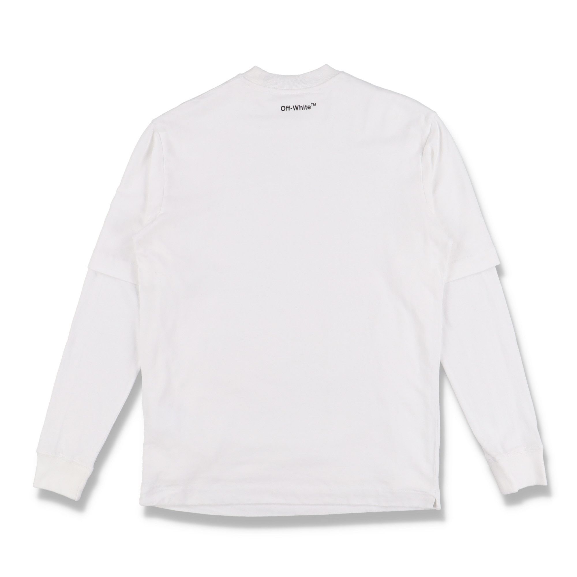 Off-White White Mona Lisa Double Layer Long Sleeve Logo T-Shirt Size XS / US 0-2 / IT 36-38 - 6 Thumbnail