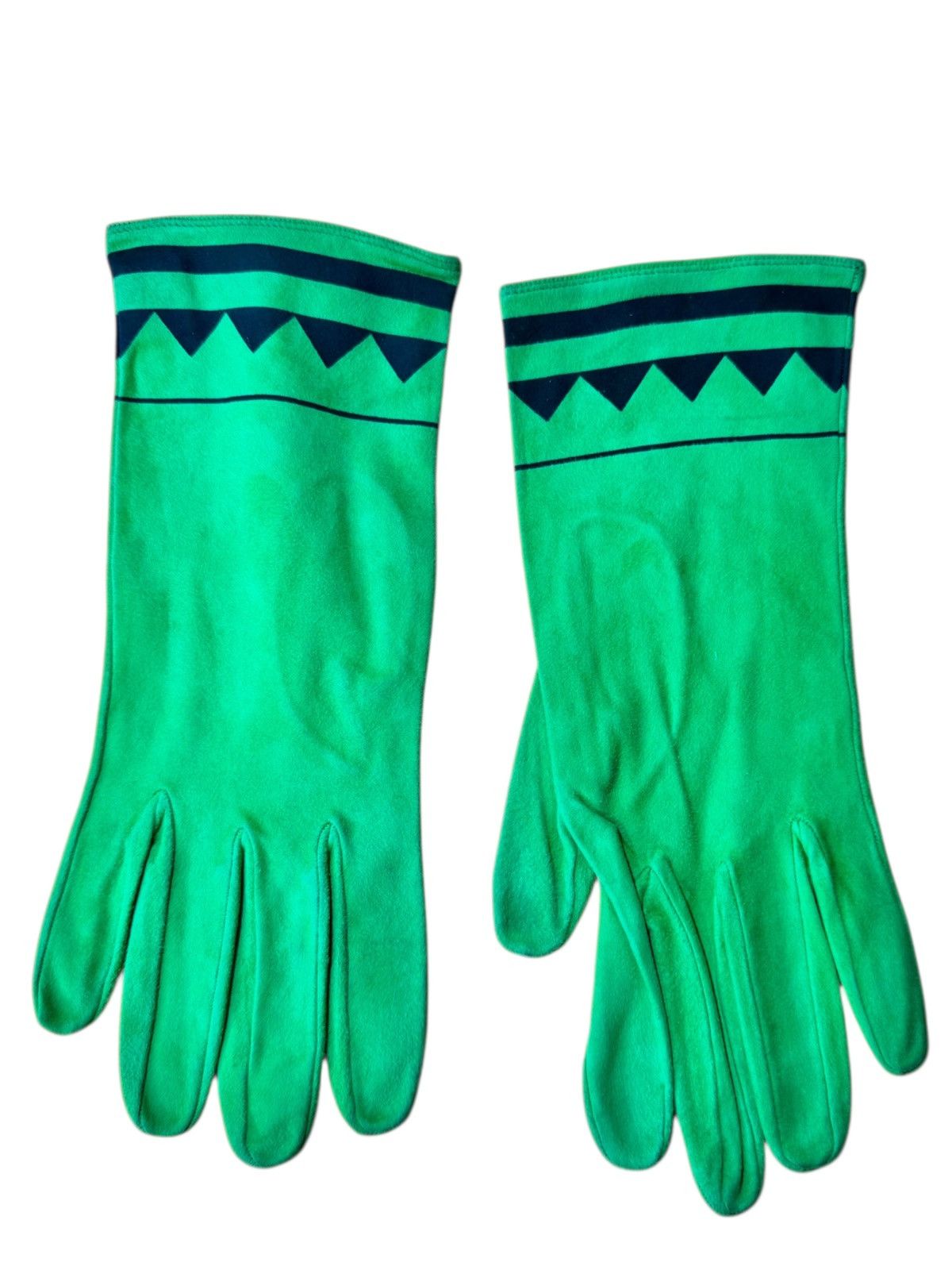 Versace Gianni Versace Green Suede Gloves L Size ONE SIZE - 1 Thumbnail