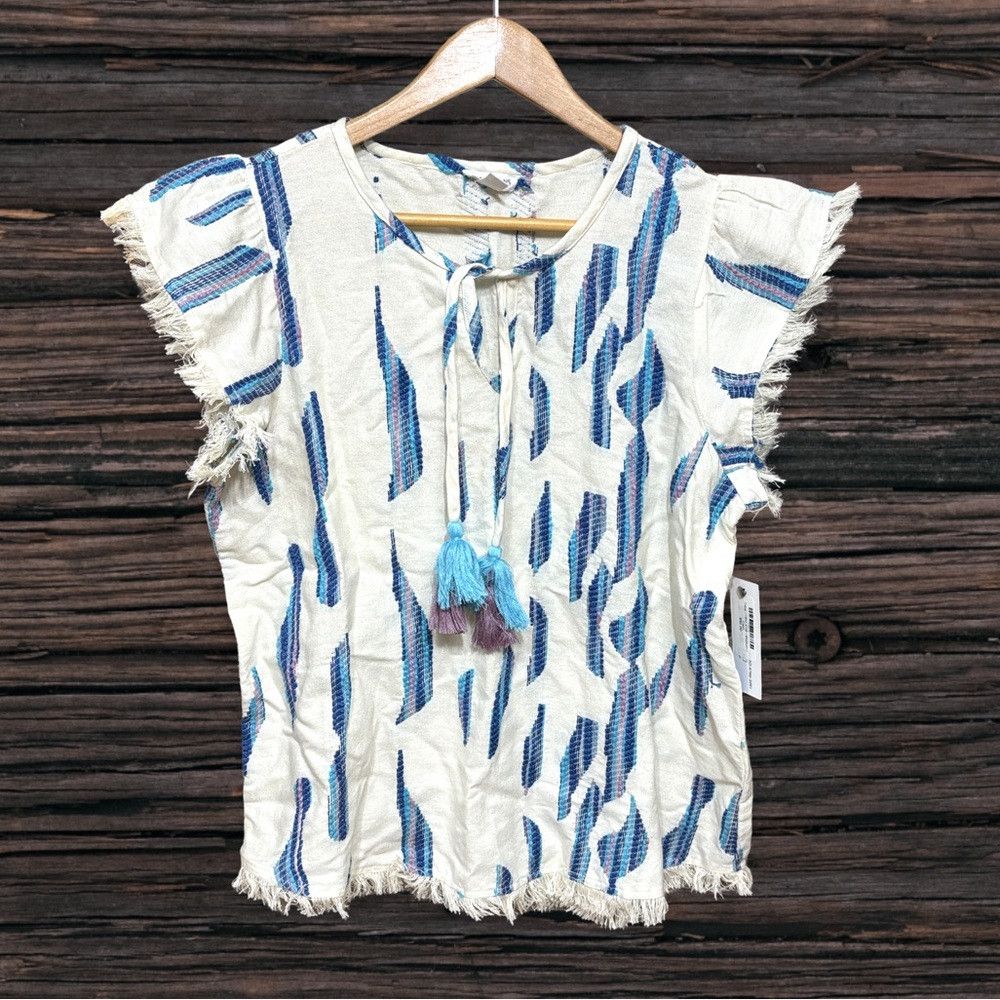 Tribal Streetwear Tribal Jeans Tassel Blouse NWT Size M / US 6-8 / IT 42-44 - 1 Thumbnail