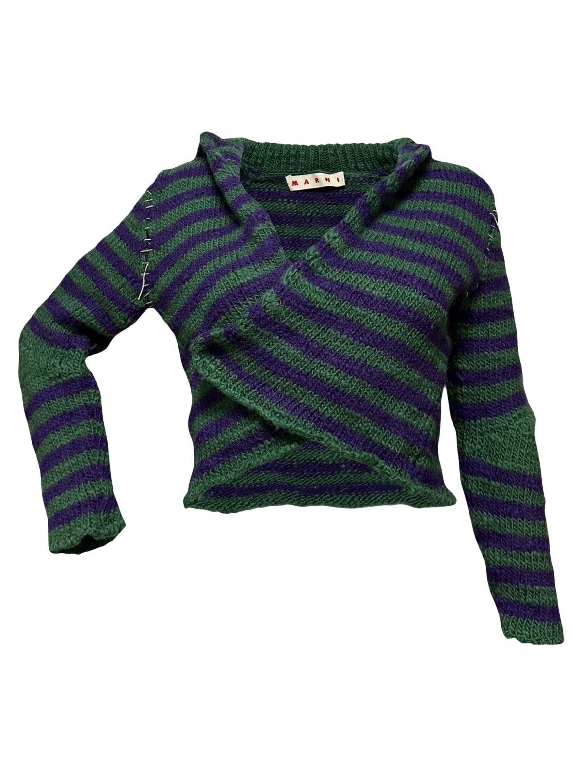 Marni MARNI Fall Winter 2018 Striped Knit Cardigan Size M / US 6-8 / IT 42-44 - 1 Thumbnail