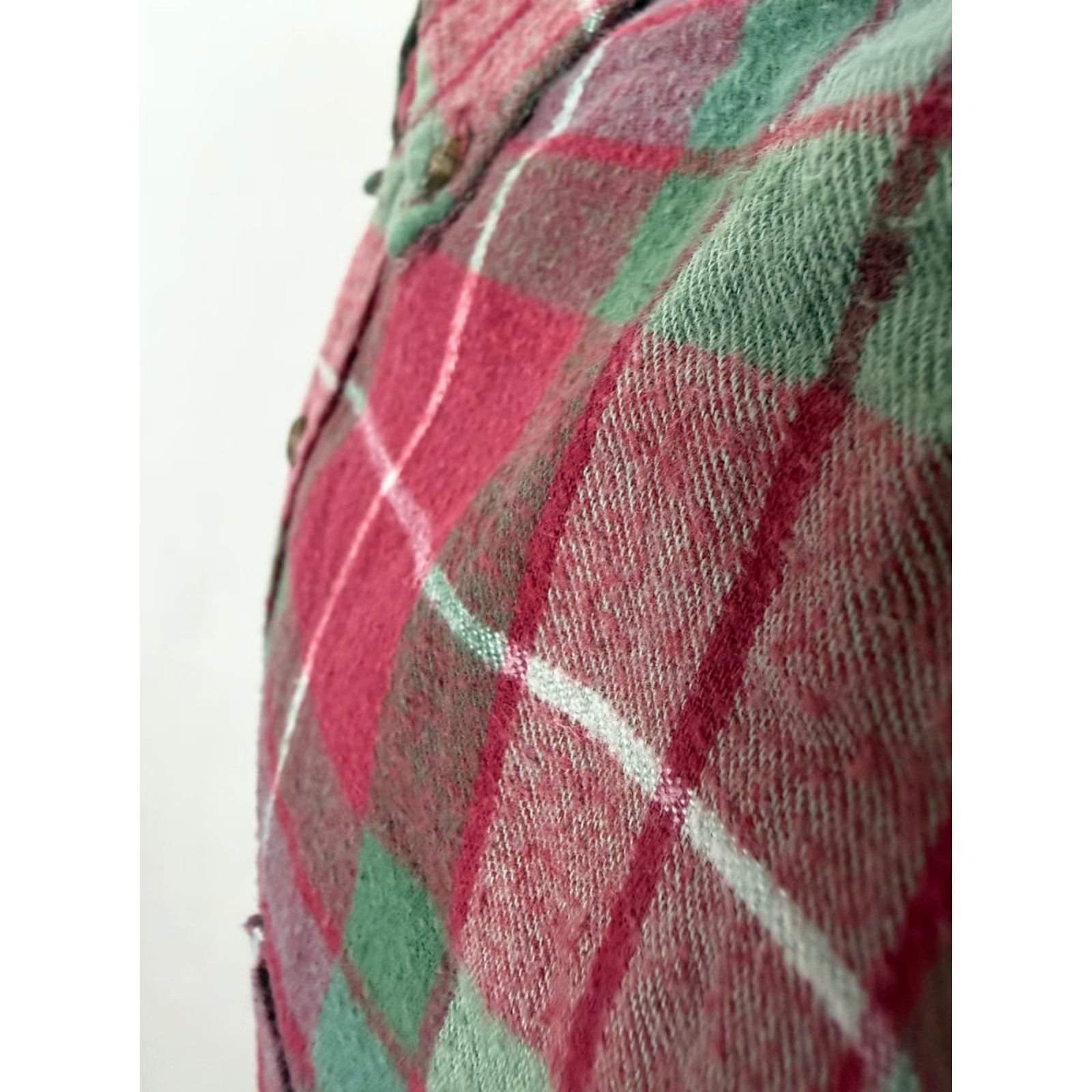 Lands' End VINTAGE Lands' End Flannel Shirt XL Green Red Plaid Outdoor Lightweight Cotton Mens Size US XL / EU 56 / 4 - 6 Thumbnail