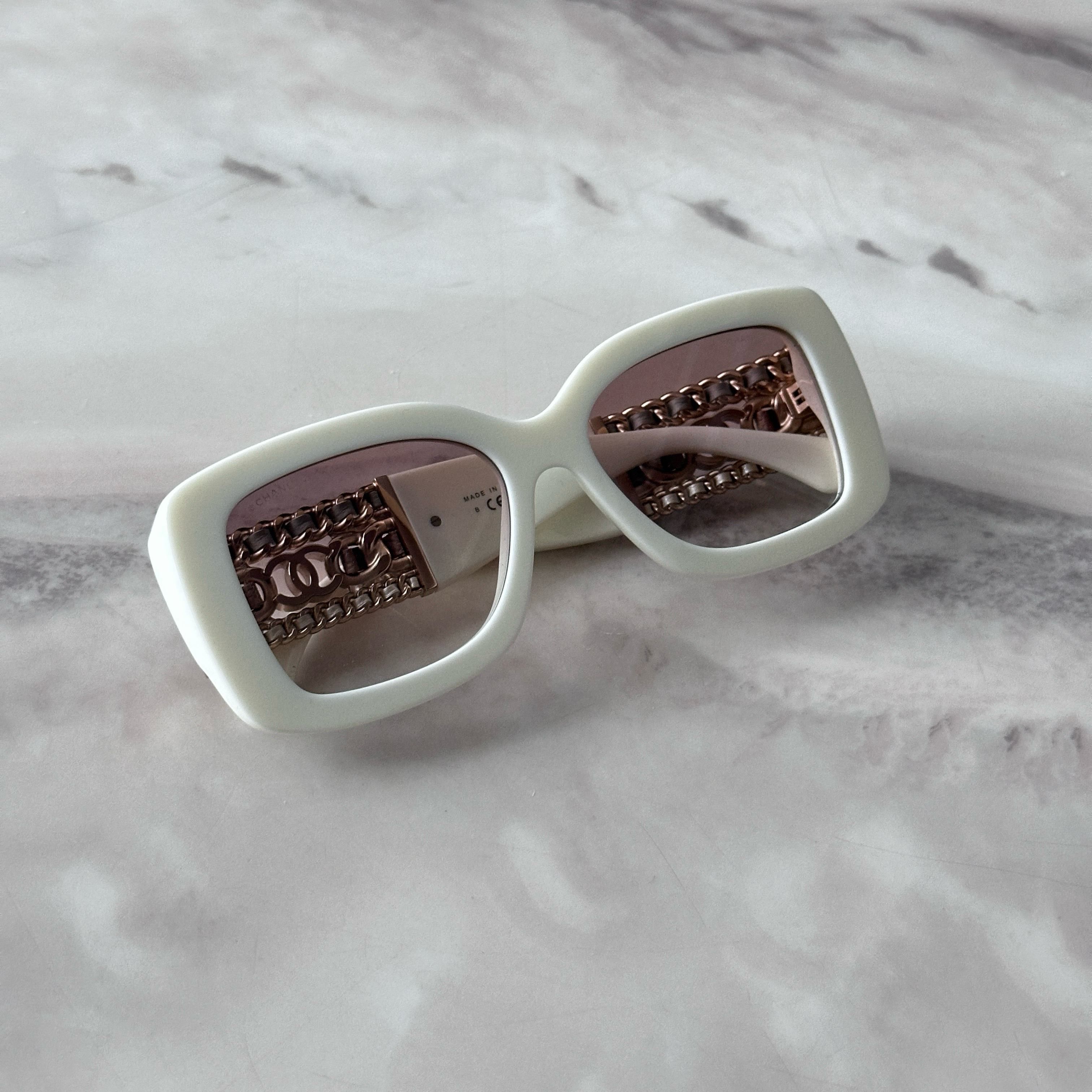 Chanel CHANEL 0CH5535Q 125513 WHITE BROWN Size ONE SIZE - 4 Thumbnail