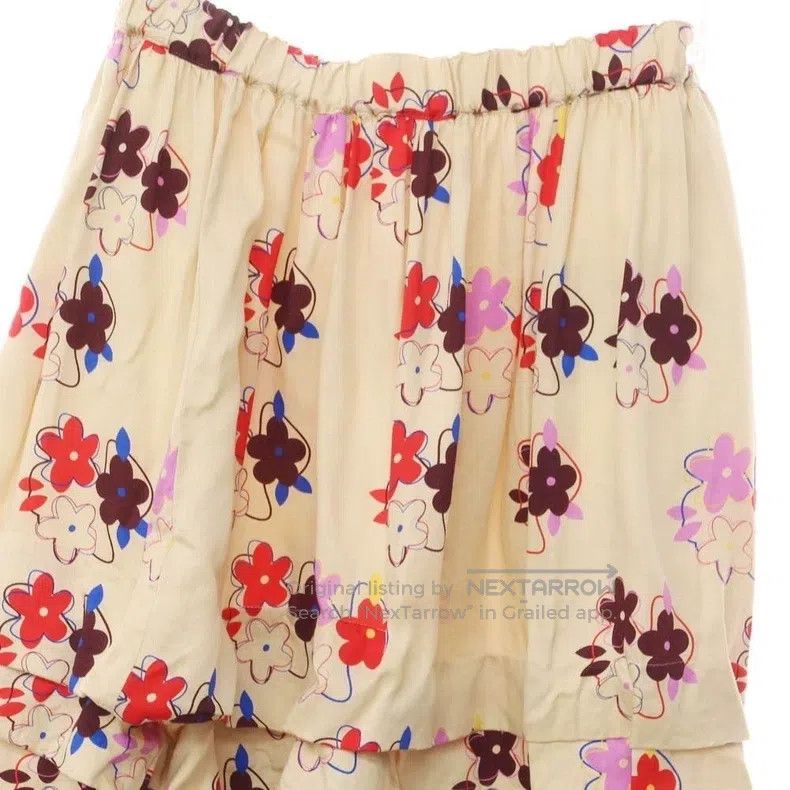 Comme des Garcons Comme Des Garcons size S Floral patterned long skirt, beig Size 23" - 3 Thumbnail