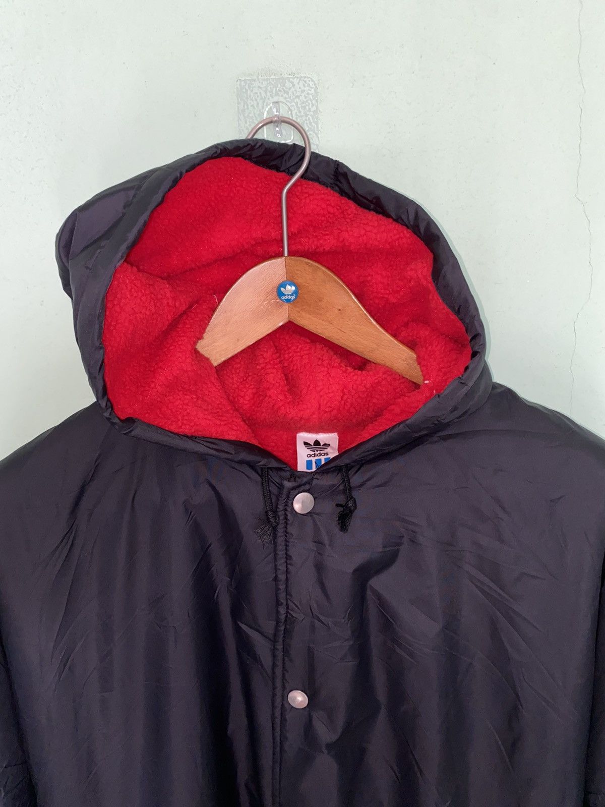 Adidas × Vintage 90s Adidas Big Logo Long Jacket Winter Size US XL / EU 56 / 4 - 9 Thumbnail