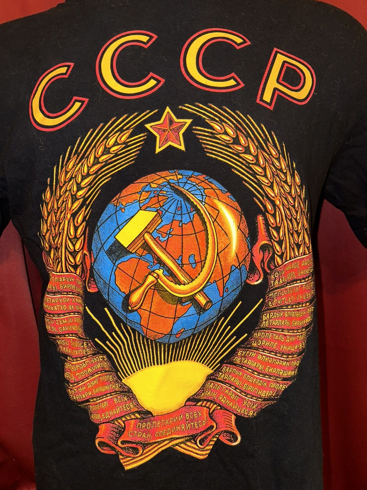 Vintage Vintage Soviet Union Tshirt 90’s Anthem Russia Grail Size US XL / EU 56 / 4 - 4 Thumbnail