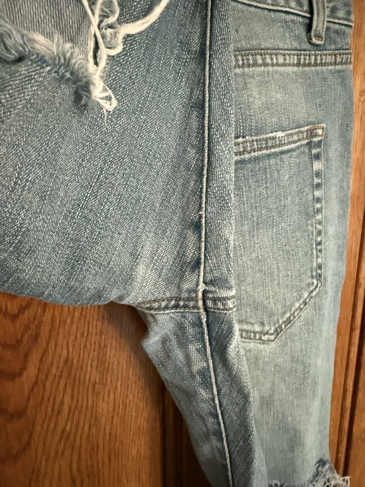 Saint Laurent Paris SS15 Saint Laurent Lenny Kravitz ripped denim jeans Hedi 31 Size US 31 - 19 Thumbnail
