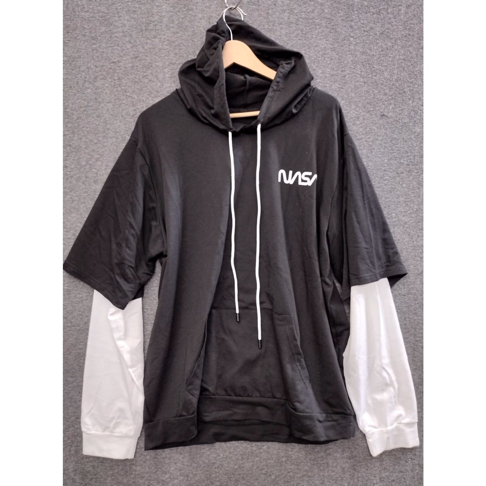 NASA NASA Unbranded Logo Hoodie Sweatshirt Men XXL Black/White Size US XXL / EU 58 / 5 - 2 Thumbnail
