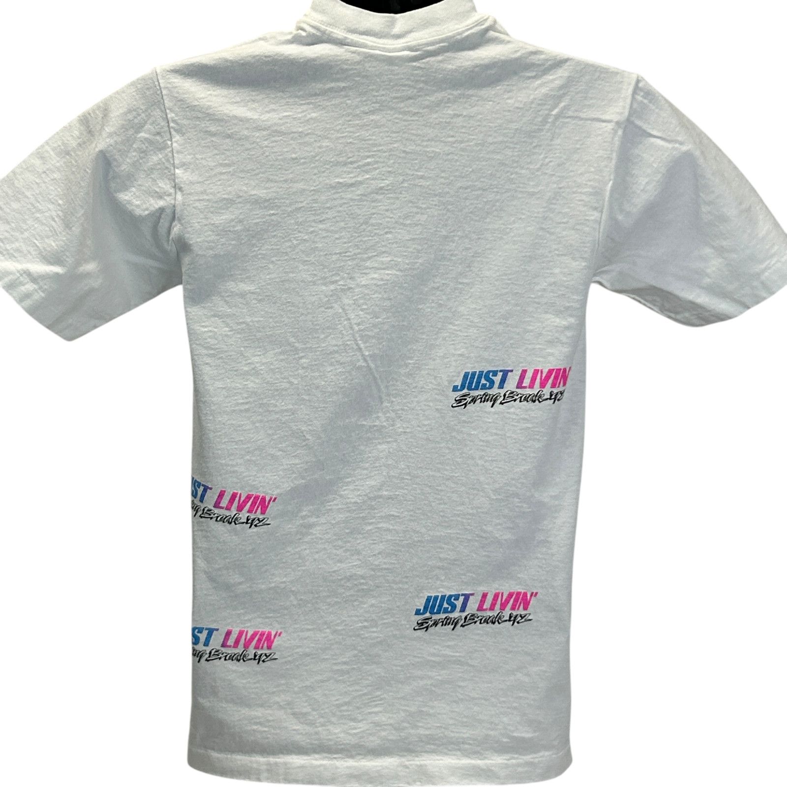Anvil Vintage 90s Just Livin Spring Break 1992 T Shirt USA X-Small Size US XS / EU 42 / 0 - 1 Thumbnail