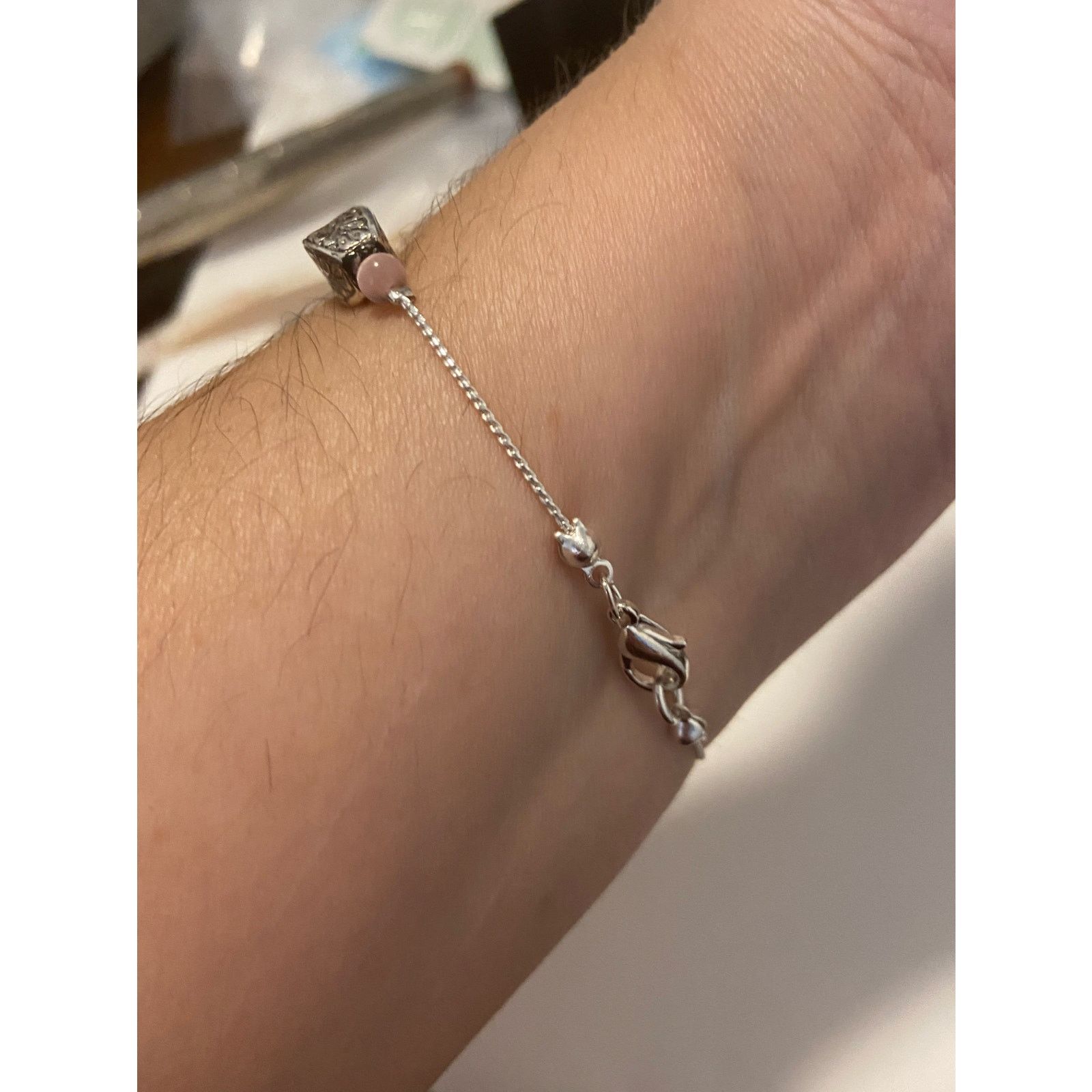 Other Chain bracelet silver tone pink beads Size ONE SIZE - 5 Thumbnail