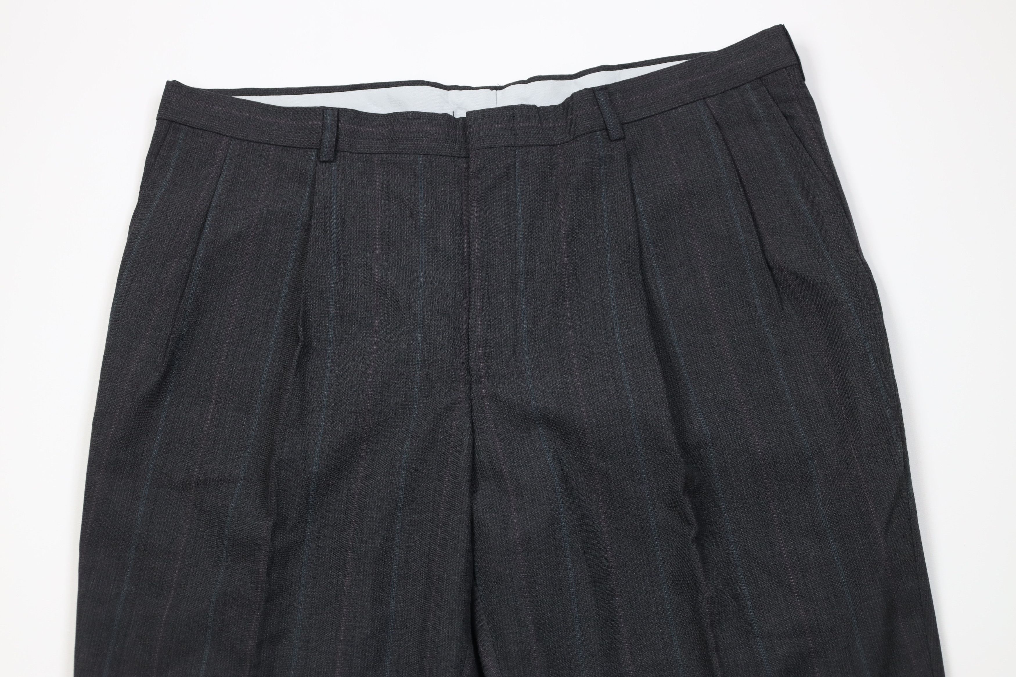 Vintage Vintage 90s Streetwear Blend Pinstriped Wide Leg Chino Pants Size US 40 / EU 56 - 2 Thumbnail