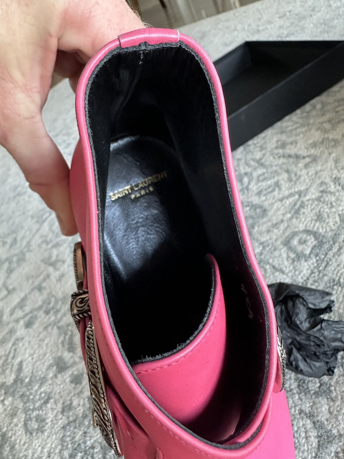 Saint Laurent Paris Grail SS14 Saint Laurent Duckies Pink double buckle Hedi Size US 8.5 / EU 41-42 - 22 Thumbnail