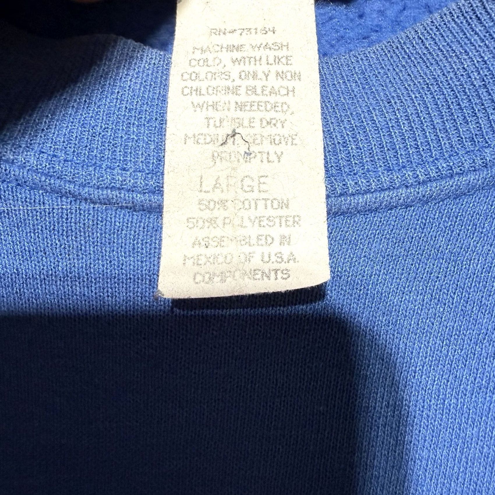 Vintage VINTAGE 90s Santee Michigan USA Crewneck Sweatshirt Men L Blue Graphic Print Pullover Cotton Polyester Size US L / EU 52-54 / 3 - 6 Thumbnail