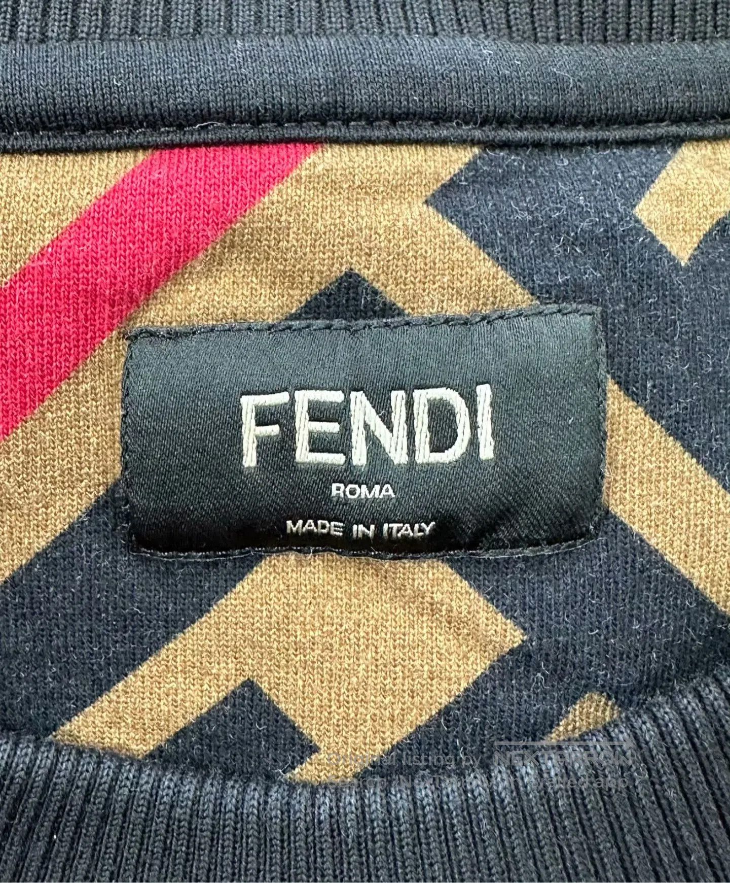 Fendi FENDI Brown Classic Logo Printed Long Sleeve Sweatshirt| Size US XL / EU 56 / 4 - 3 Thumbnail