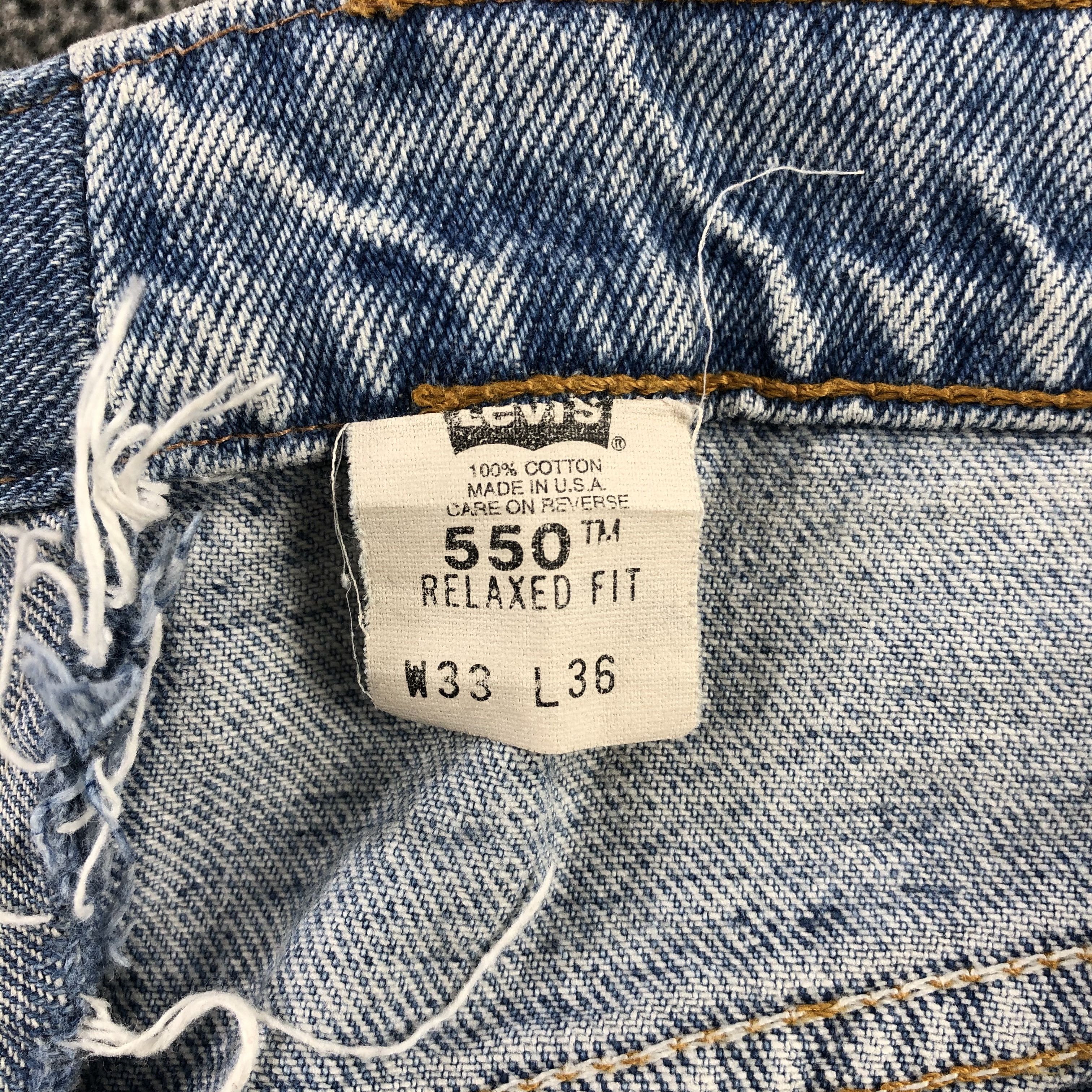 Levi's Vintage 90s Levis 550 Jeans Medium Wash Denim KJ932 Size US 33 - 13 Thumbnail